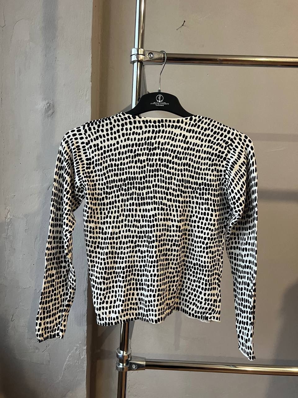 Gudrun Sjoden GUDRUN SJODEN BLACK/WHITE DOTTER LIGHTWEIGHT CARDIGAN XS Size XS / US 0-2 / IT 36-38 - 8 Thumbnail