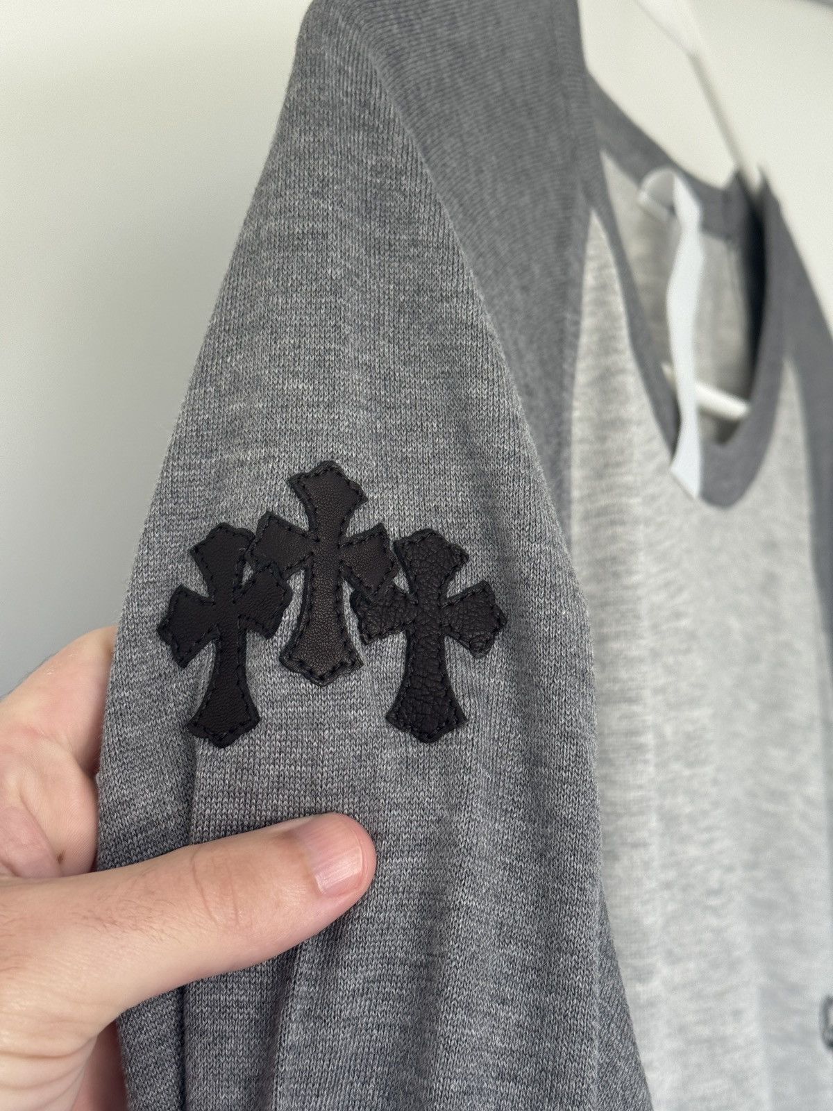 Chrome Hearts Chrome Hearts Mixed Emotions Longsleeve Leather Triple Patch Size US XL / EU 56 / 4 - 4 Thumbnail