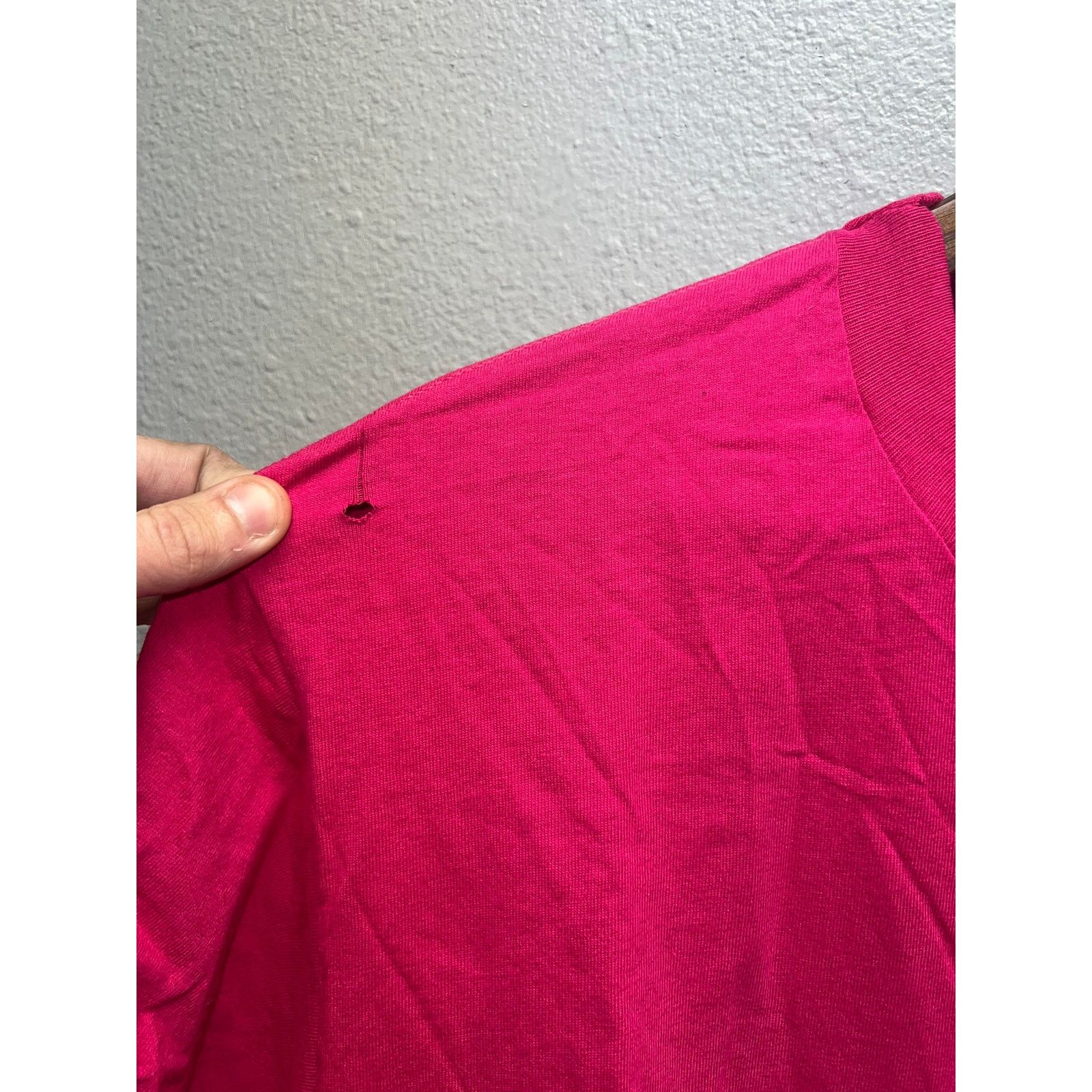Jerzees 90s Vintage Jerzees Pink Blank Short Sleeve Shirt USA Made L Size US L / EU 52-54 / 3 - 6 Thumbnail