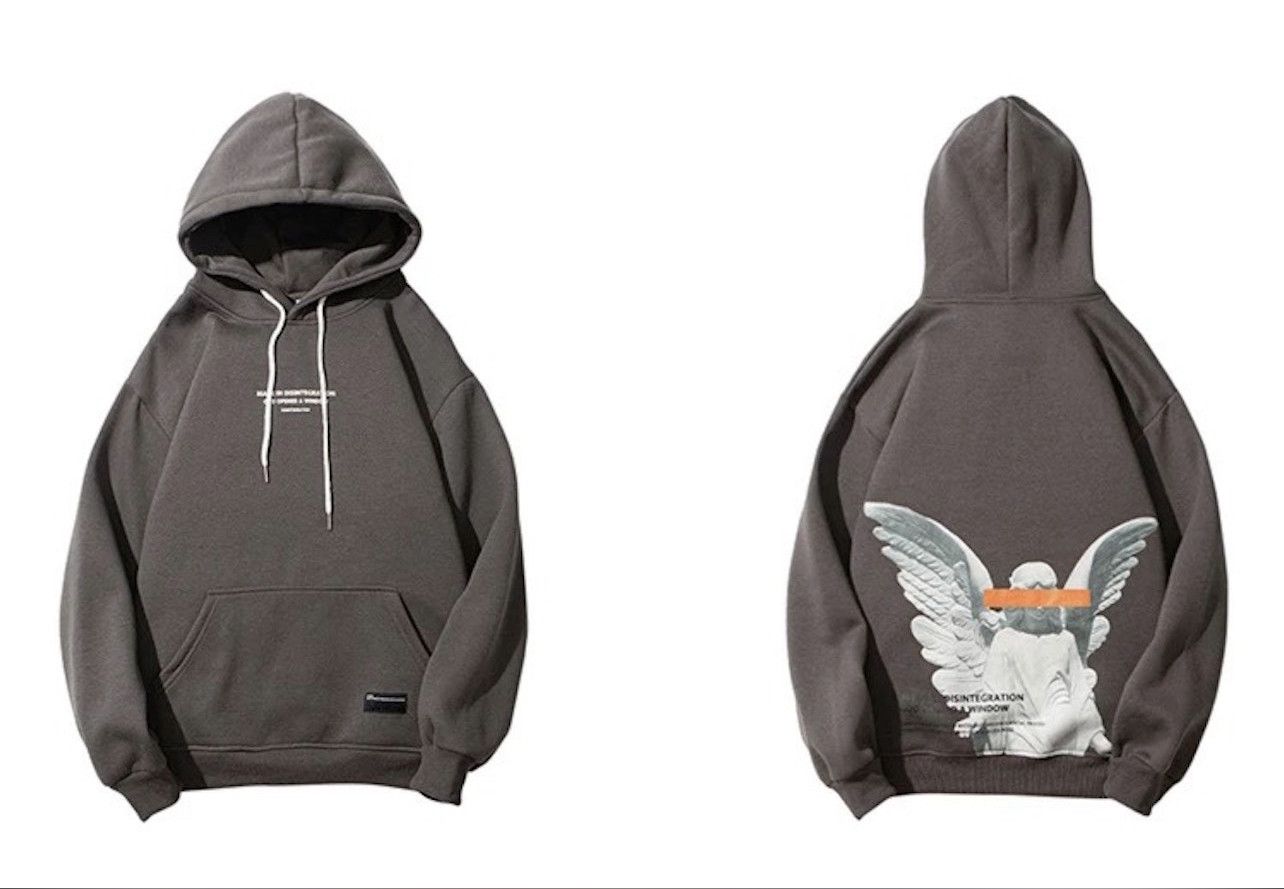 Japanese Brand Angels Grey Hoodie Sweatshirt Pullover Jersey Jumper Size US XL / EU 56 / 4 - 2 Thumbnail
