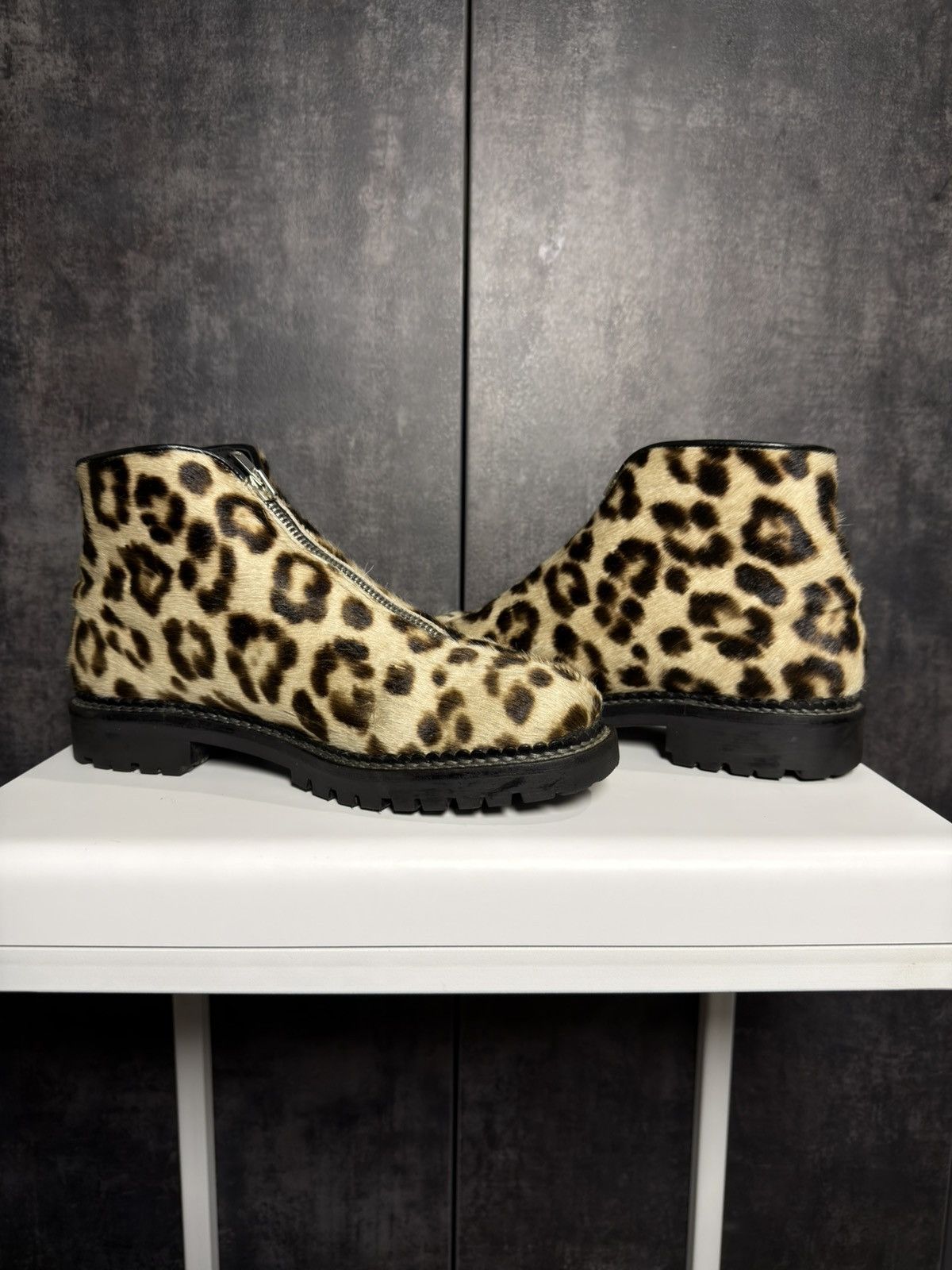 Vintage Sick Kandahar Pony Hair Fur Leopard Boots 424 Owens Yohji Size US 10 / IT 40 - 17 Thumbnail