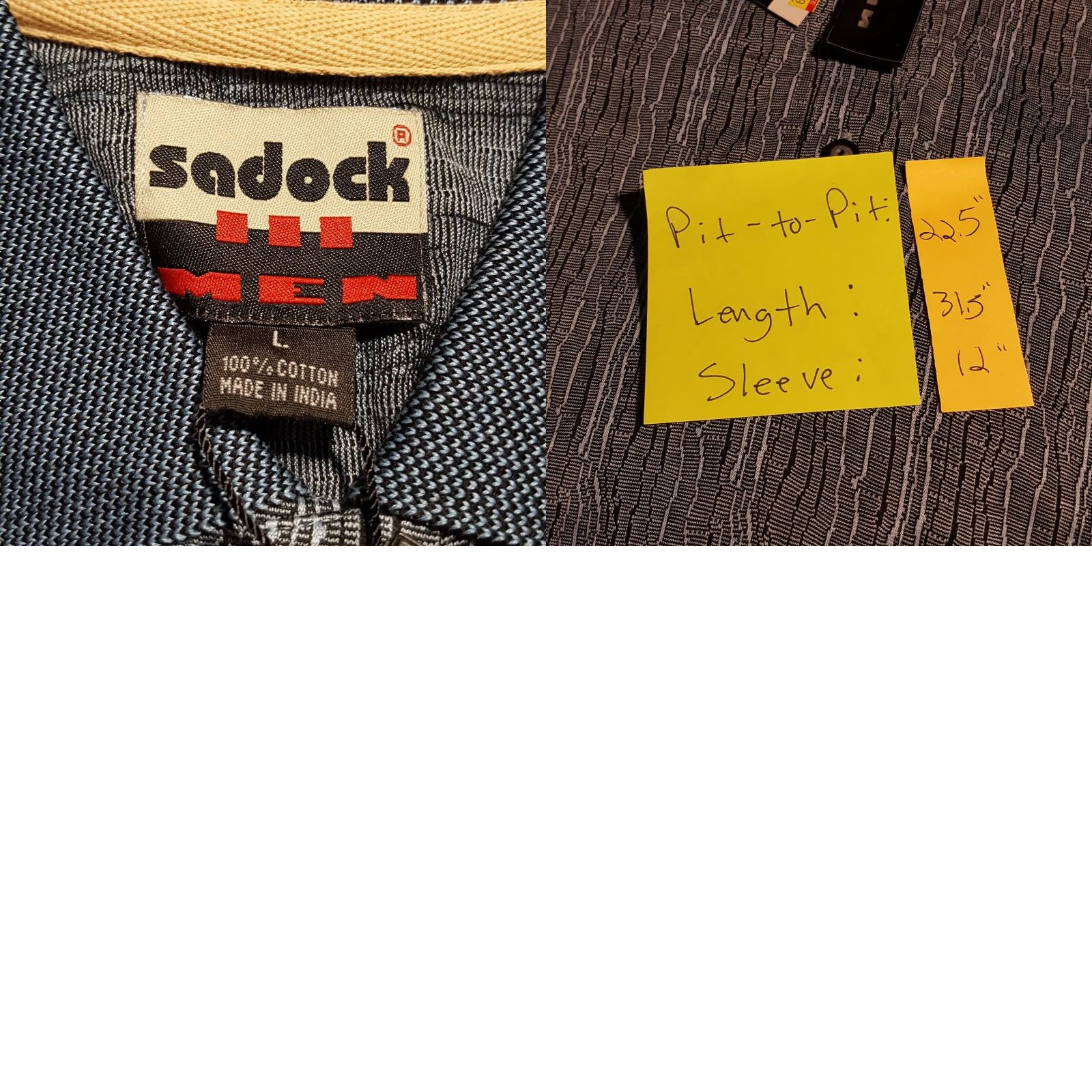 Vintage VINTAGE Jamie Sadock Polo Shirt Golf Casual Retro 90s Blue Large Mens Short Sleeve Shirt Polo Button Closure Collared Geometric Knit Cotton Size US L / EU 52-54 / 3 - 8 Thumbnail