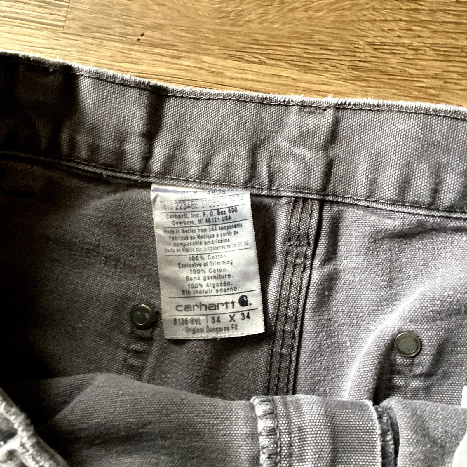 Carhartt Faded Grey Carhartt Double Knee Logger Pants 34 x 34 Size US 34 / EU 50 - 3 Thumbnail