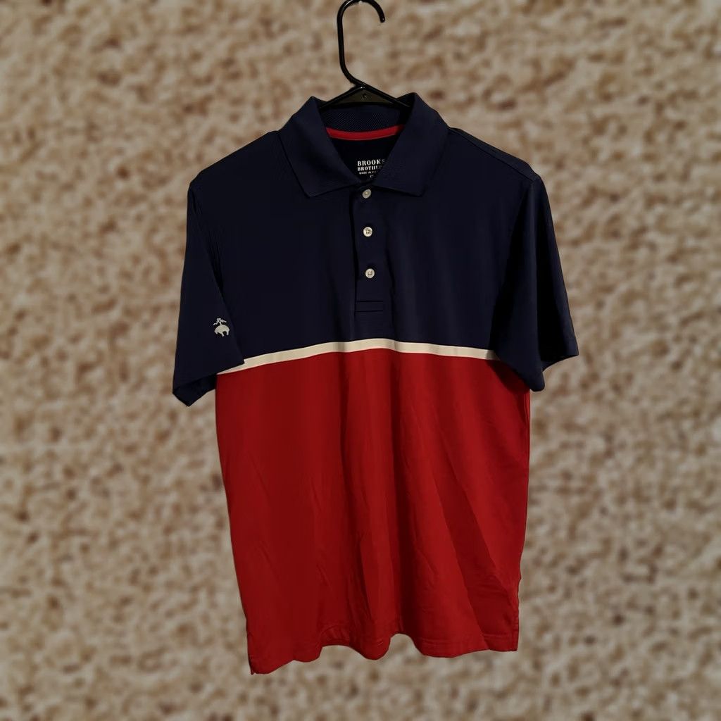 Brooks Brothers VINTAGE Brooks Brothers Polo Shirt Men’s Small Blue Red Athletic Performance Golf Shirt Short Sleeve Collared Logo Preppy Mens Size US S / EU 44-46 / 1 - 1 Thumbnail