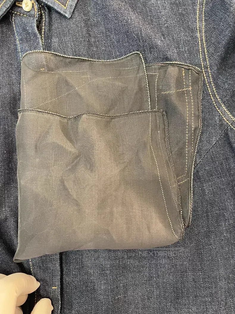 Brunello Cucinelli Brunello Cucinelli Dark Blue Denim Shirt Size S / US 4 / IT 40 - 4 Thumbnail