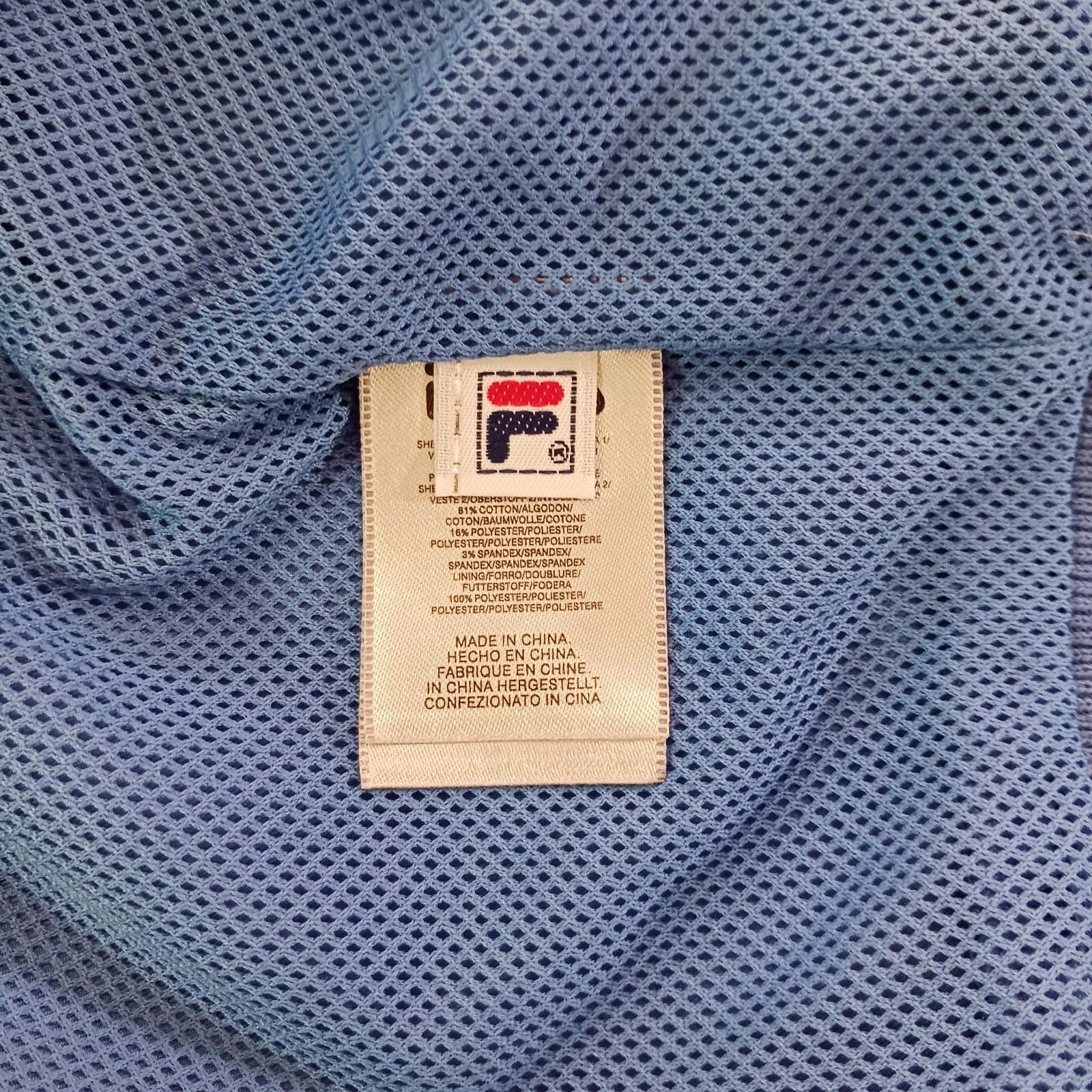 Fila Fila Sony Ericsson Full Zip Tennis Warmup Jacket Blue Men XL Size ONE SIZE - 6 Thumbnail