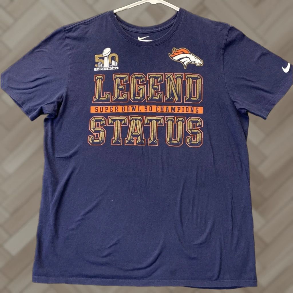 Nike Nike Shirt Adult Large NAVY Denver Broncos Legend Status 107-25 Mens Size US L / EU 52-54 / 3 - 1 Thumbnail