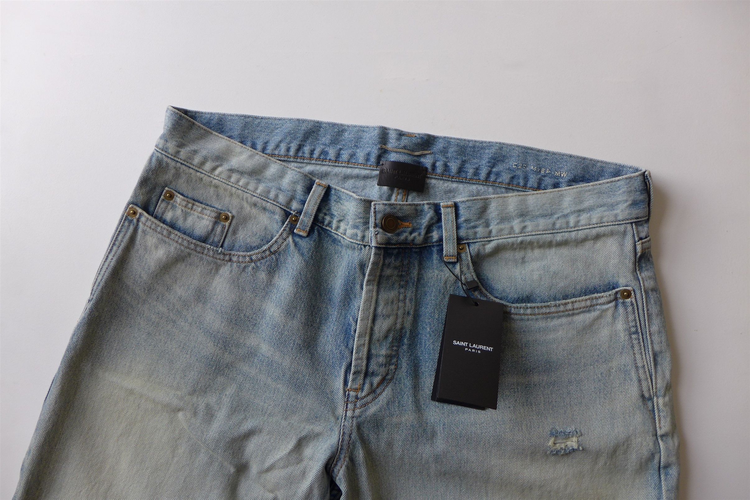 Saint Laurent Paris Saint Laurent Etienne Jeans - Washed Blue Denim Size US 36 / EU 52 - 7 Thumbnail