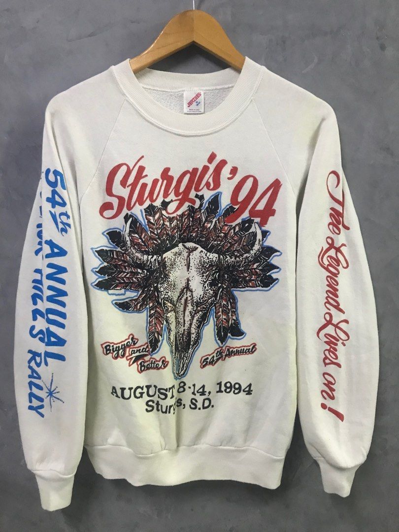 Harley Davidson Vintage 90s Sturgis Bike Week Harley Davidson Sweatshirt Size US M / EU 48-50 / 2 - 1 Thumbnail
