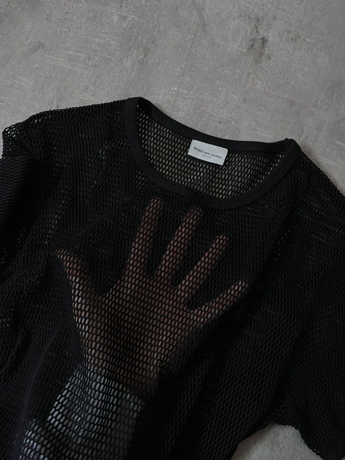 Dries Van Noten Dries Van Noten mesh top T-shirt black rare Size US S / EU 44-46 / 1 - 6 Thumbnail