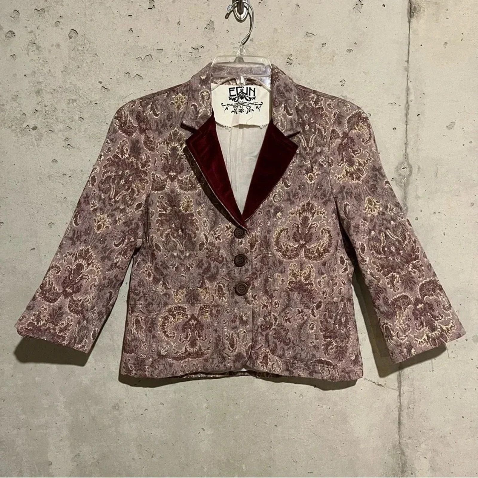 EDUN Edun Floral Print Three Button Blazer 3/4 Sleeves Sz M Size M / US 6-8 / IT 42-44 - 1 Thumbnail