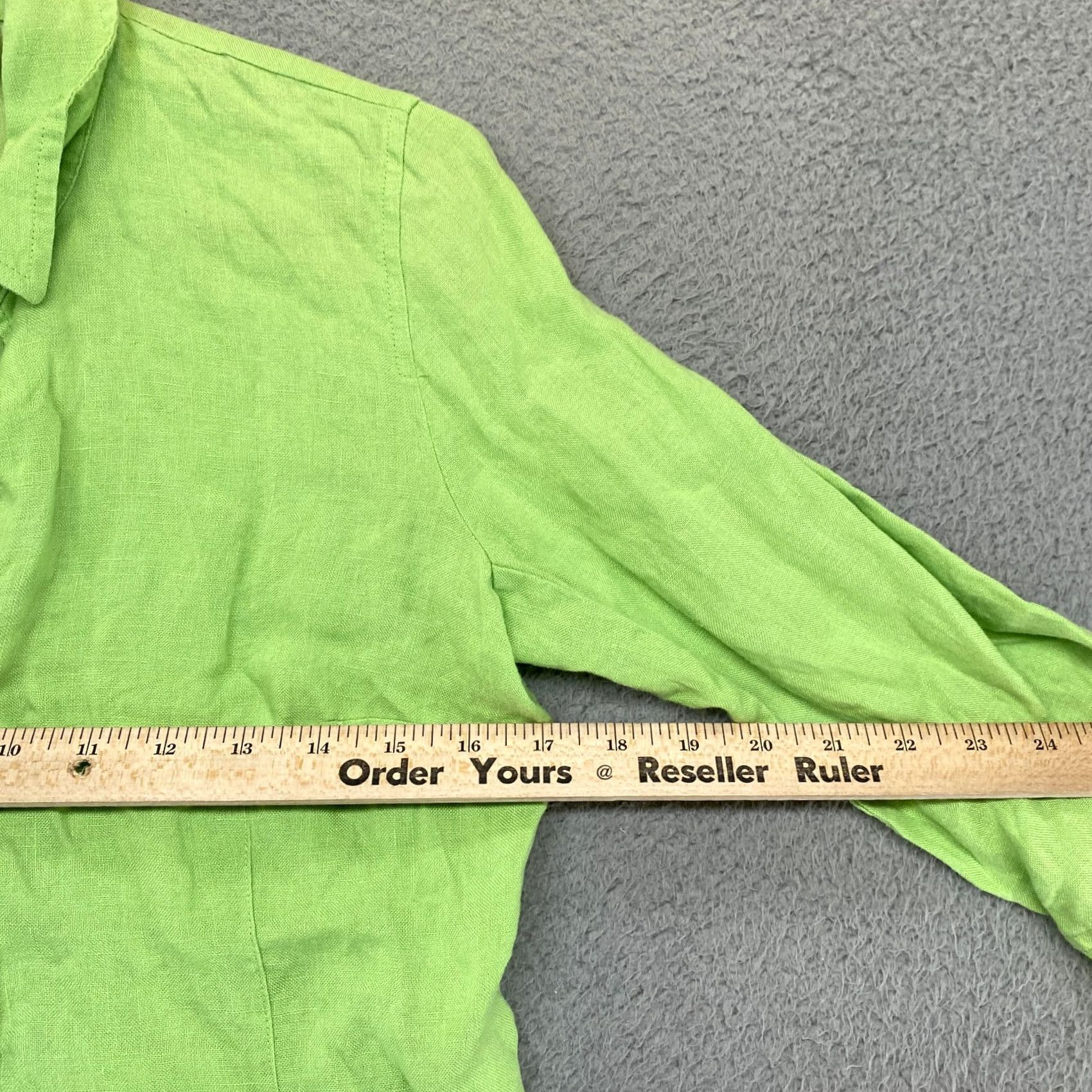 Talbots Talbots Linen Jacket / Top Green Button 8 Pockets Womens Regular Size M / US 6-8 / IT 42-44 - 7 Thumbnail