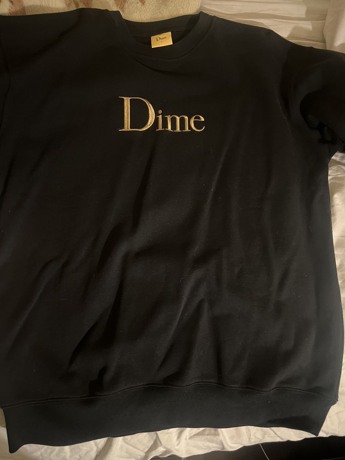 Dime MTL SWEATSHIRT BLACK GOLD LETTERS