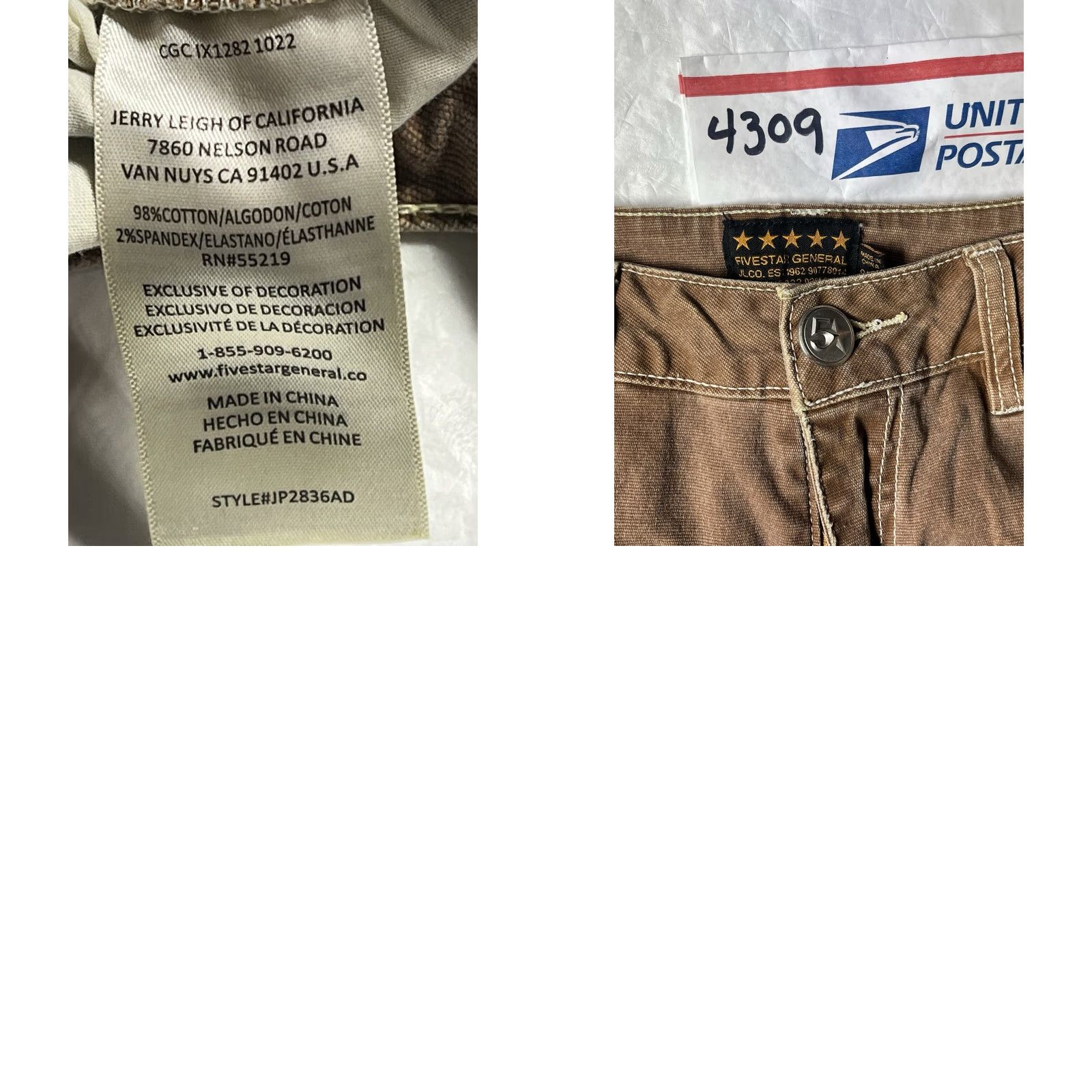 Vintage Five Star General Women's Carpenter Cargo Pants Size 0 Brown Utility Size 25" / US 0 / IT 36 - 9 Thumbnail