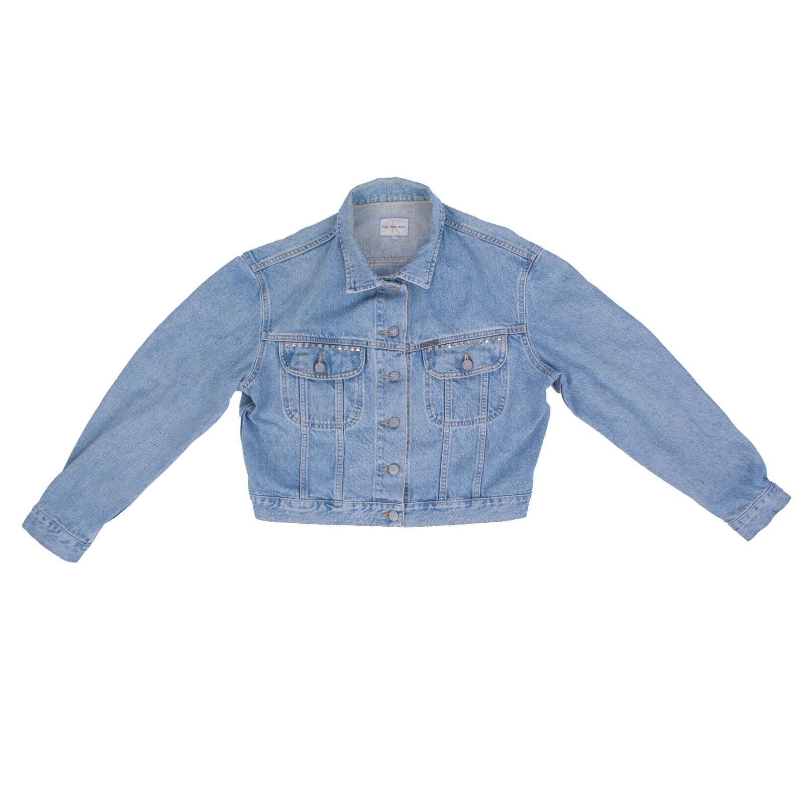 Calvin Klein × Vintage Vintage Women's Calvin Klein Denim Jacket Blue L Italy Size L / US 10 / IT 46 - 2 Thumbnail