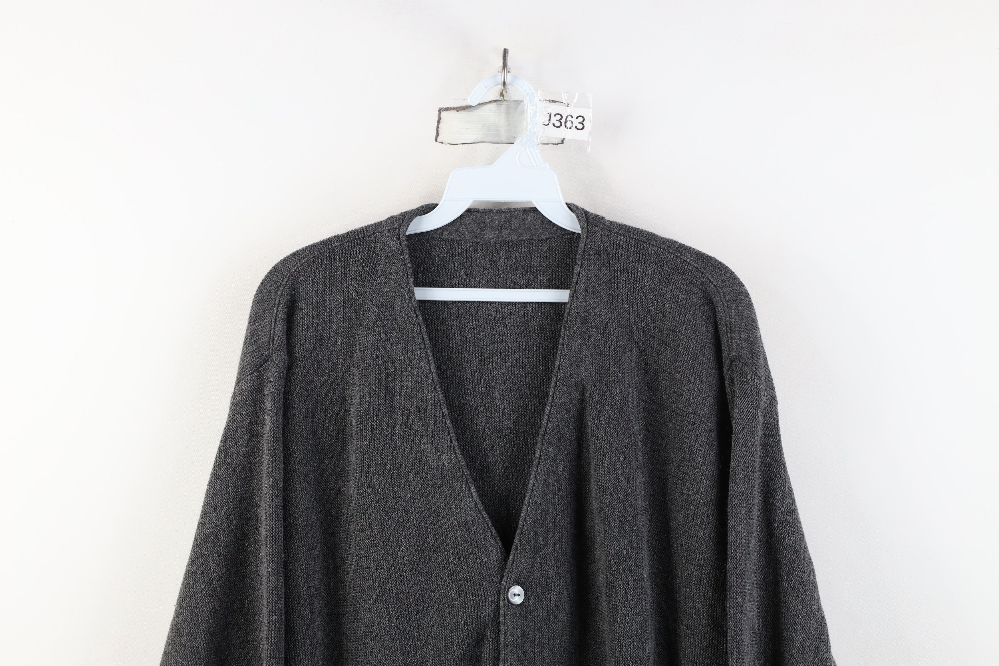 Vintage Vintage 70s Streetwear Kurt Cobain Cardigan Sweater Gray Size US XL / EU 56 / 4 - 2 Thumbnail