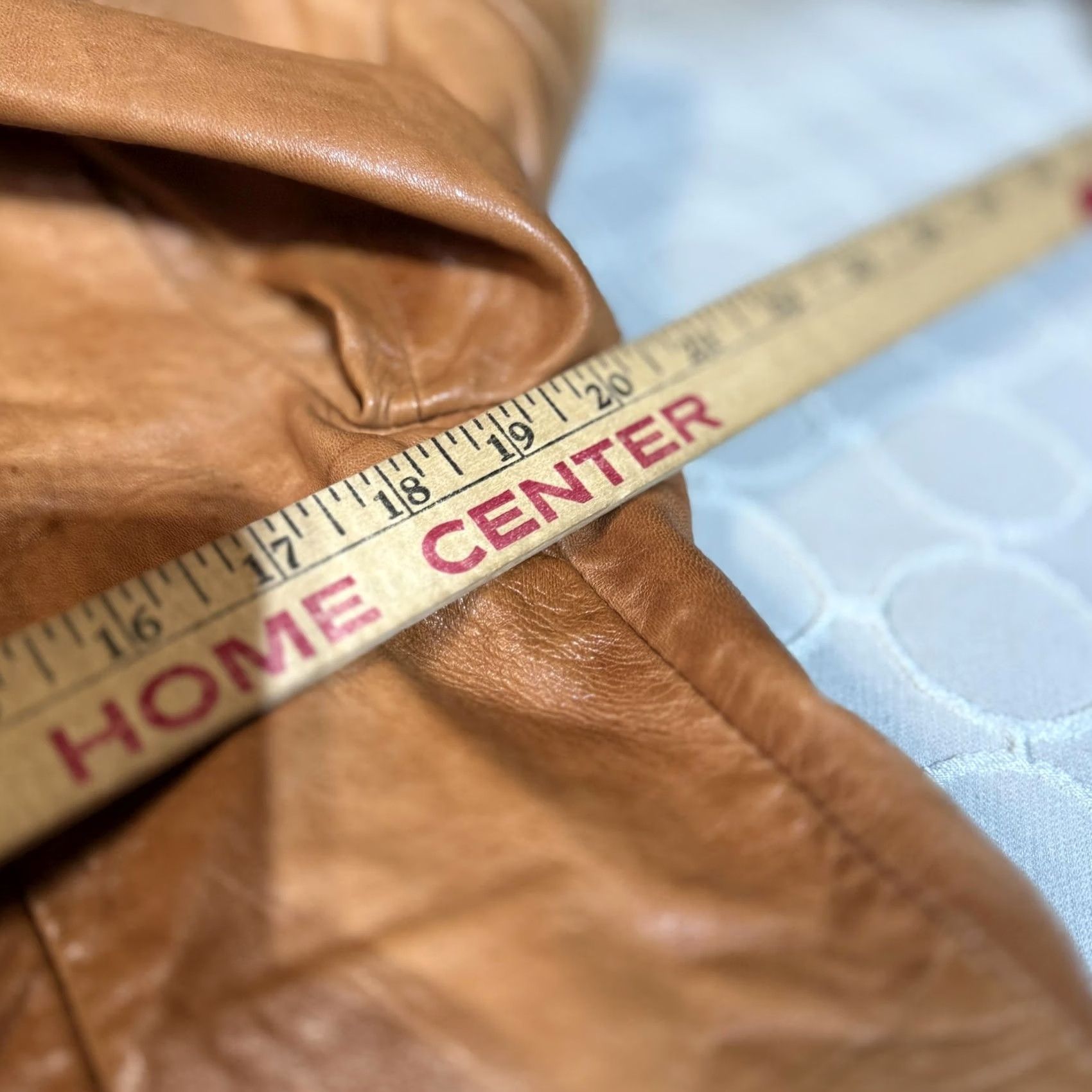 Wilson VINTAGE Welcome Super Leather Blazer Mens 40 Brown Leather Two Button Long Single Breasted Jacket Regular Slim? Size 40R - 7 Thumbnail