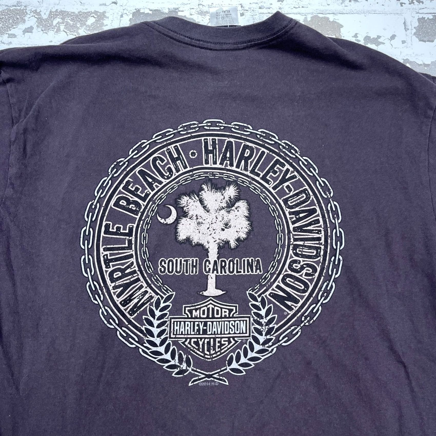 Harley Davidson VINTAGE Harley-Davidson Shirt Men XL Black USA 80s Biker Graphic Print Logo Tee Skull Coast Myrtle Beach USA Size US XL / EU 56 / 4 - 4 Thumbnail