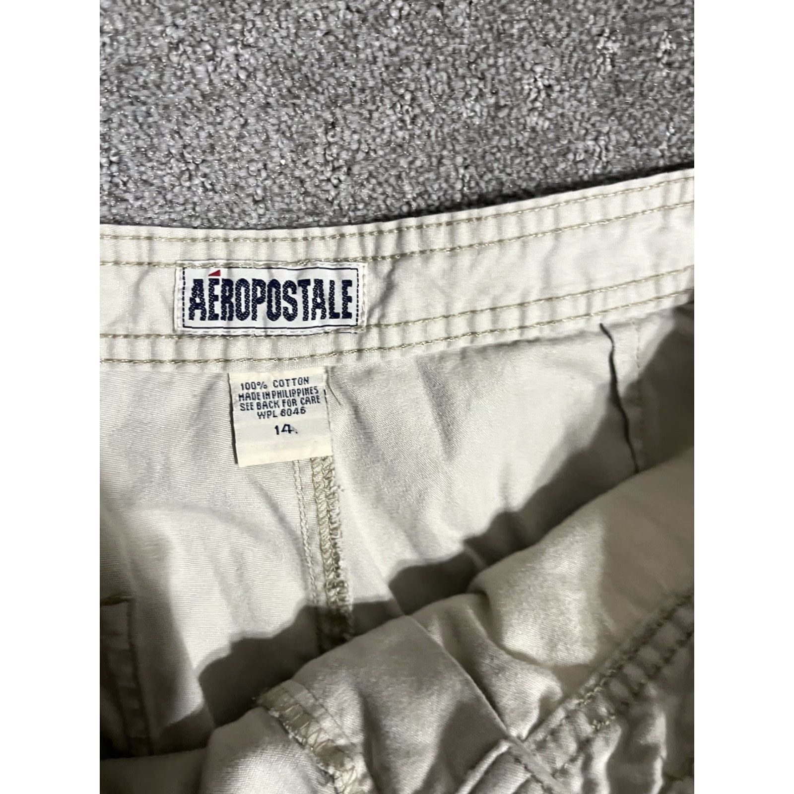 Vintage VINTAGE Aero Women's Chino Pants Sz 14 Regular Stretch Straight Cotton Blend Beige Casual Size 36" / US 14 / IT 50 - 3 Thumbnail