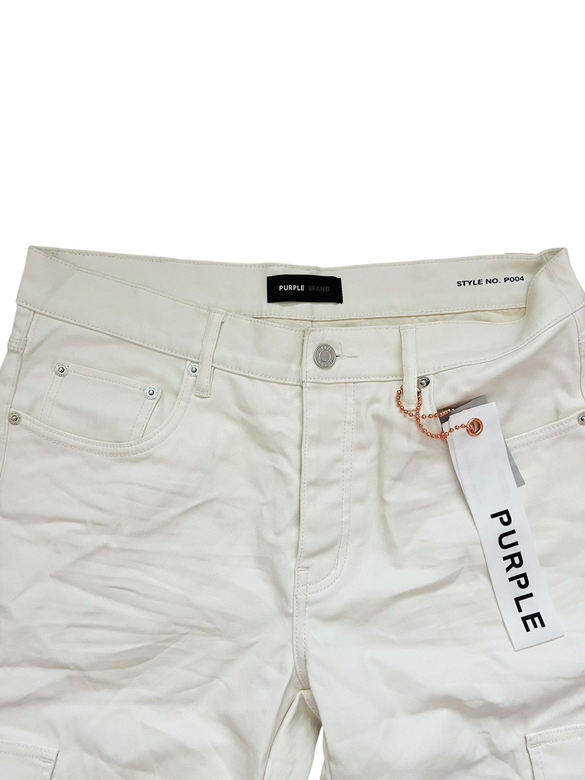 Purple Brand Purple Brand Jeans Men Patent Cargo Bootcut White Size 33/32 Size US 33 - 3 Thumbnail