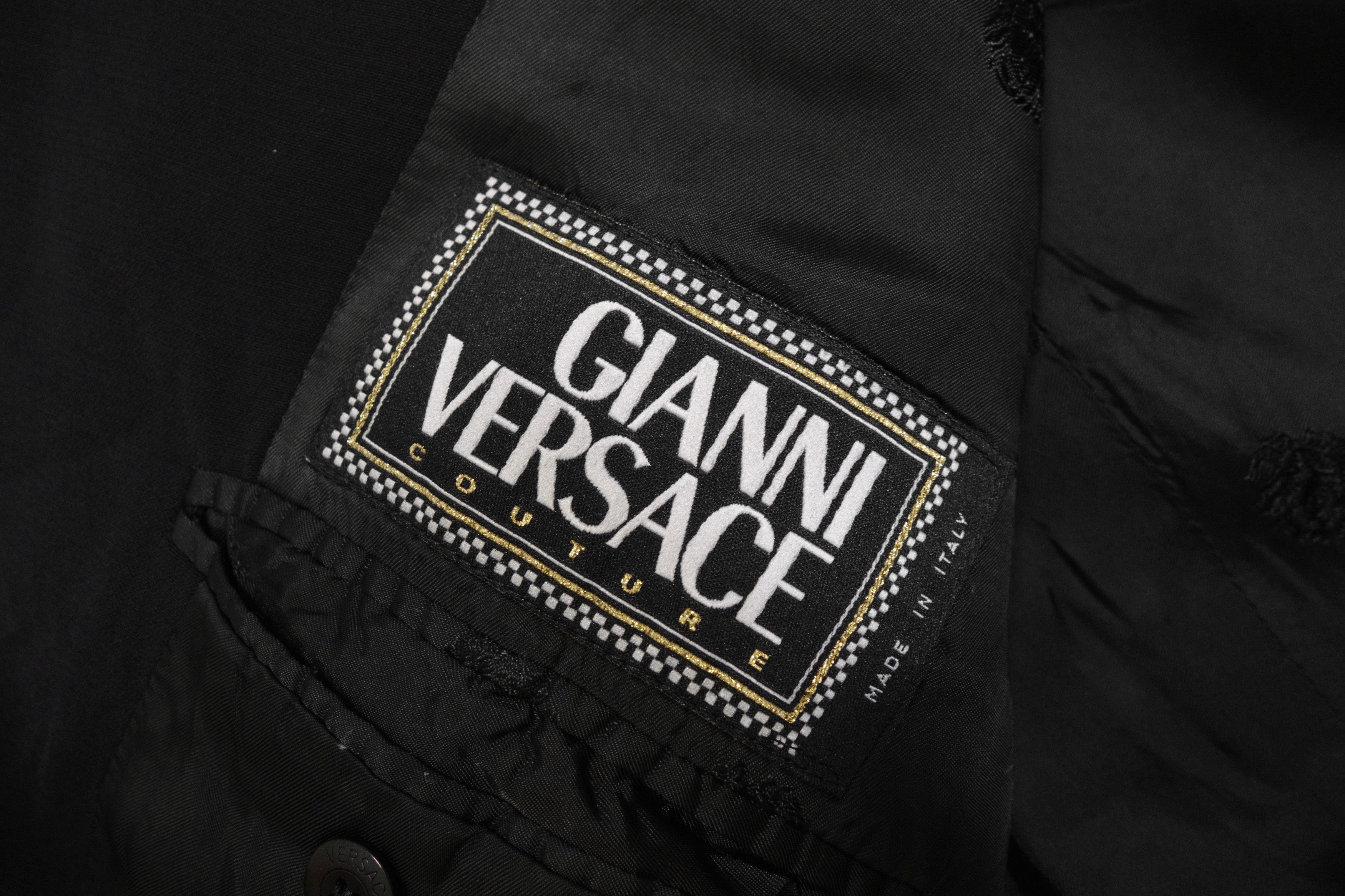 Versace Gianni Versace Couture Vintage Wool Blazer Piping Detail 90s Size XL / US 12-14 / IT 48-50 - 8 Thumbnail