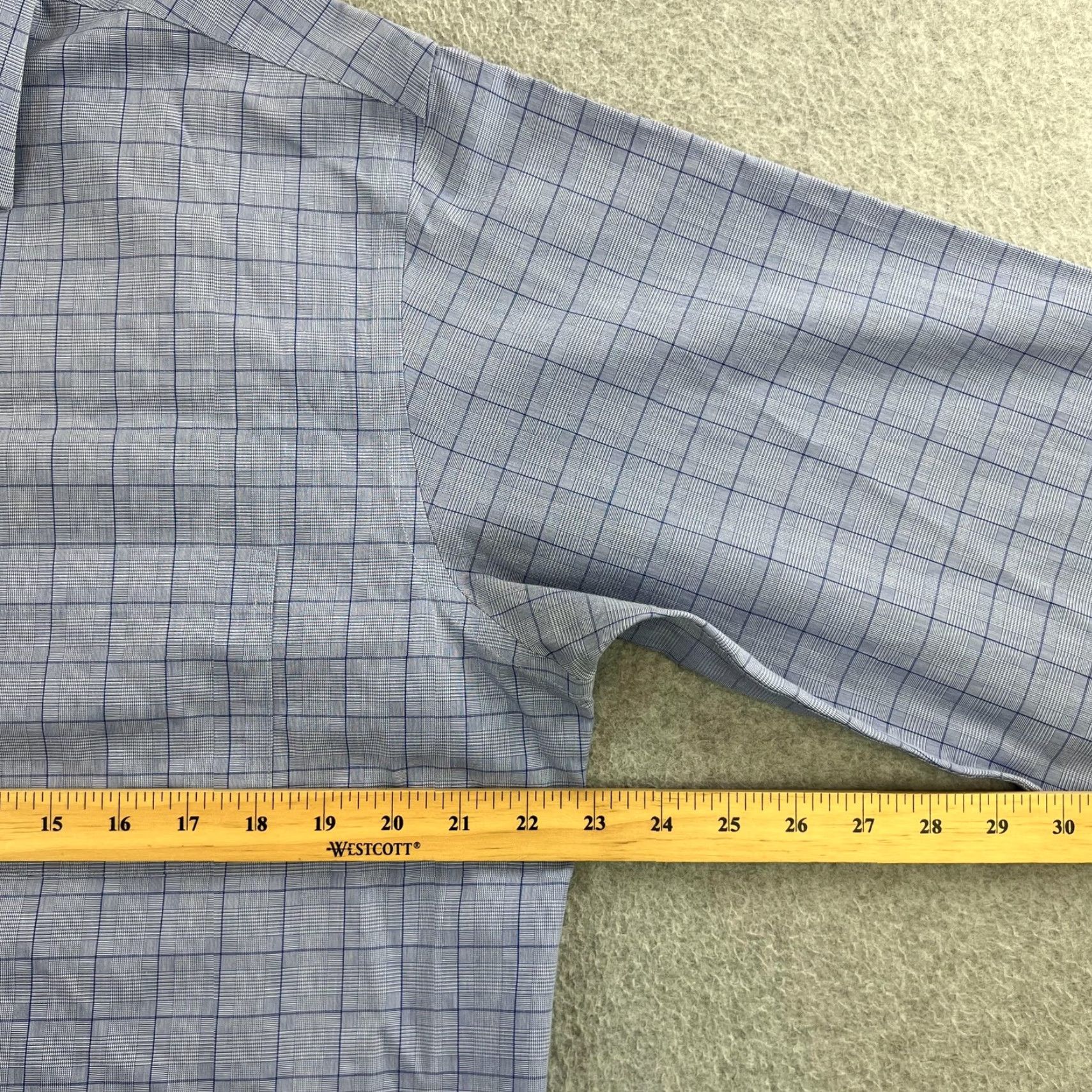 Brooks Brothers Brooks Brothers Dress Shirt Mens 16.5-36 Blue Slim Non-Iron Adult Regular Check Shirt Size 46R - 2 Thumbnail