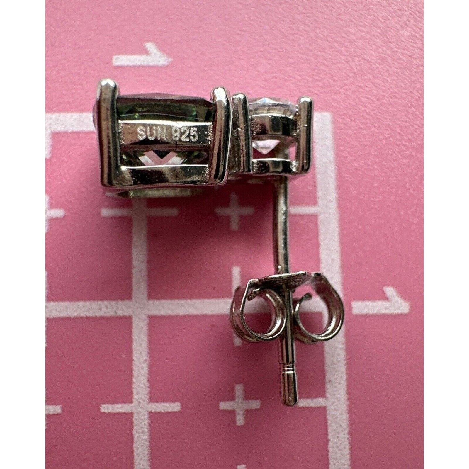 Other Cushion Cut 2.3ct Green Sapphire & Diamond .925 Silver Lab Size ONE SIZE - 17 Thumbnail
