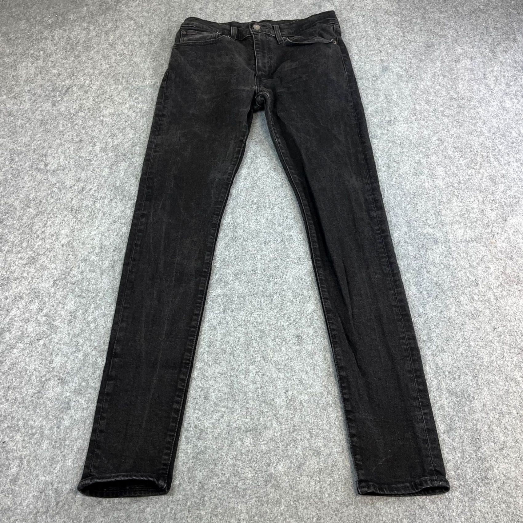 Levi's Levi's Jeans Slim Skinny 34 Dark Wash Black Faded Stretch Premium Big E Mens Regular 34in 5-Pocket Denim Cotton Lyocell Elastan Size US 34 / EU 50 - 2 Thumbnail