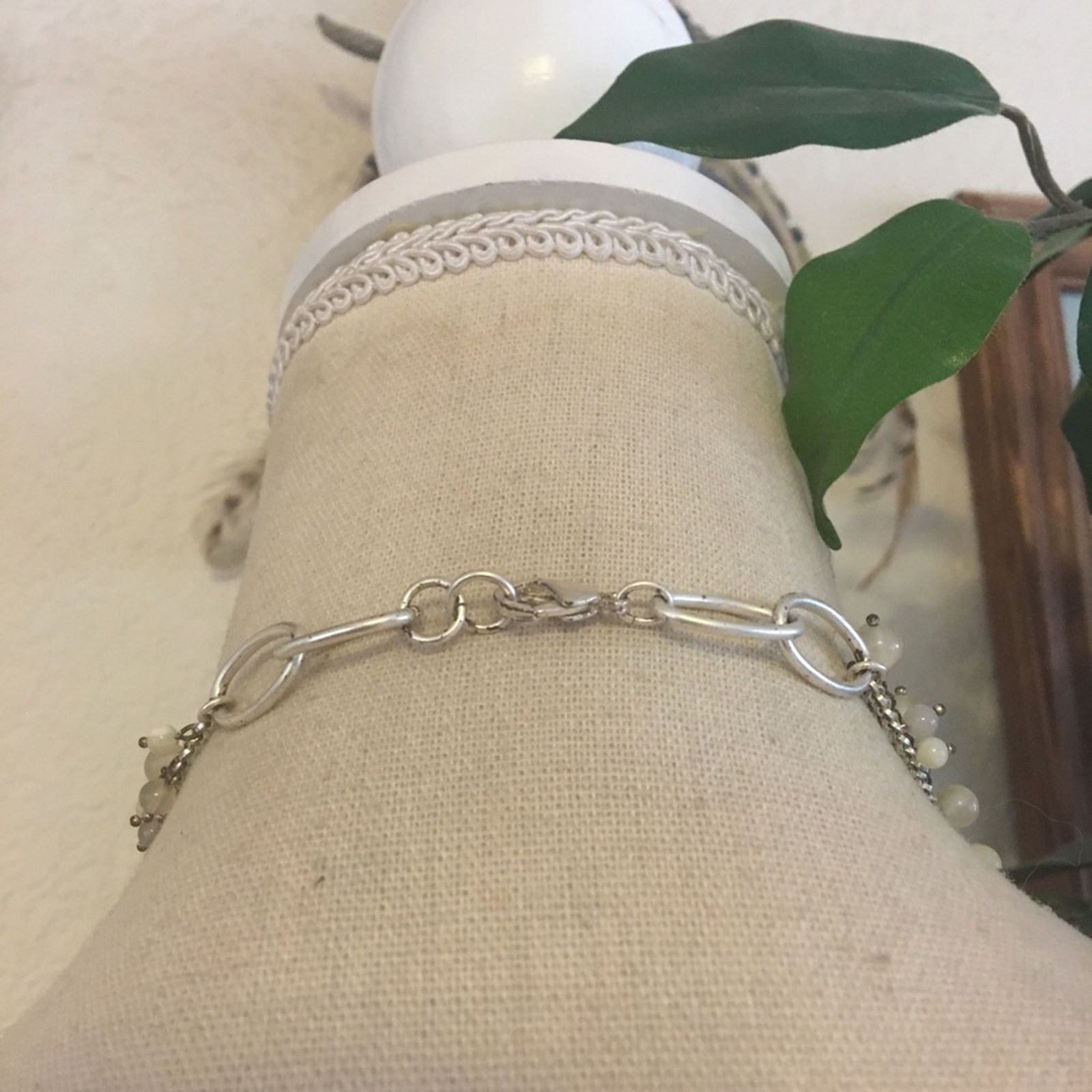Jewelry Beaded silver tone link long length necklace Size ONE SIZE - 4 Thumbnail