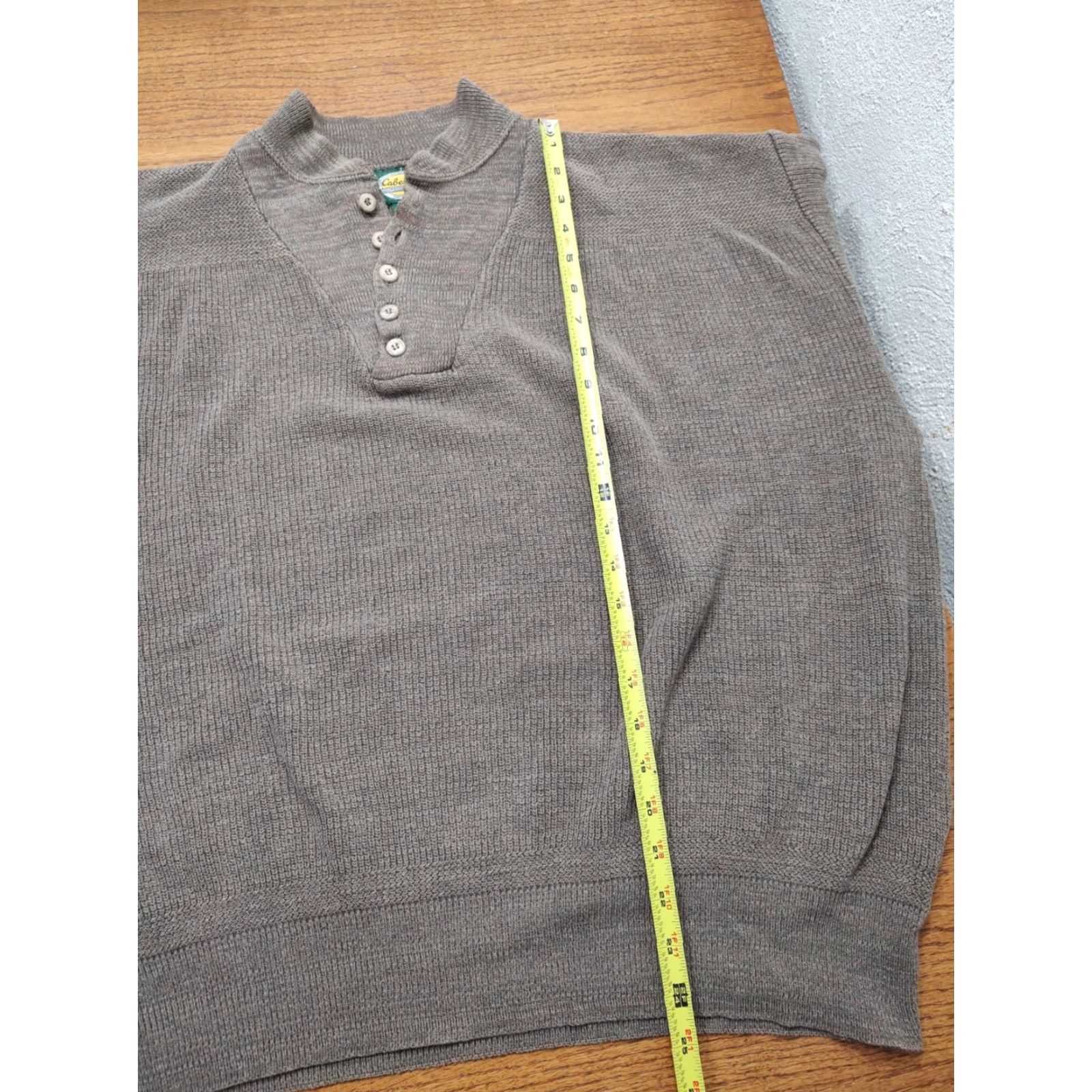 Vintage VINTAGE Cabela's Sweater Mens 2XL Brown Wind Stopper Henley Hunting Made In USA Size US XXL / EU 58 / 5 - 7 Thumbnail