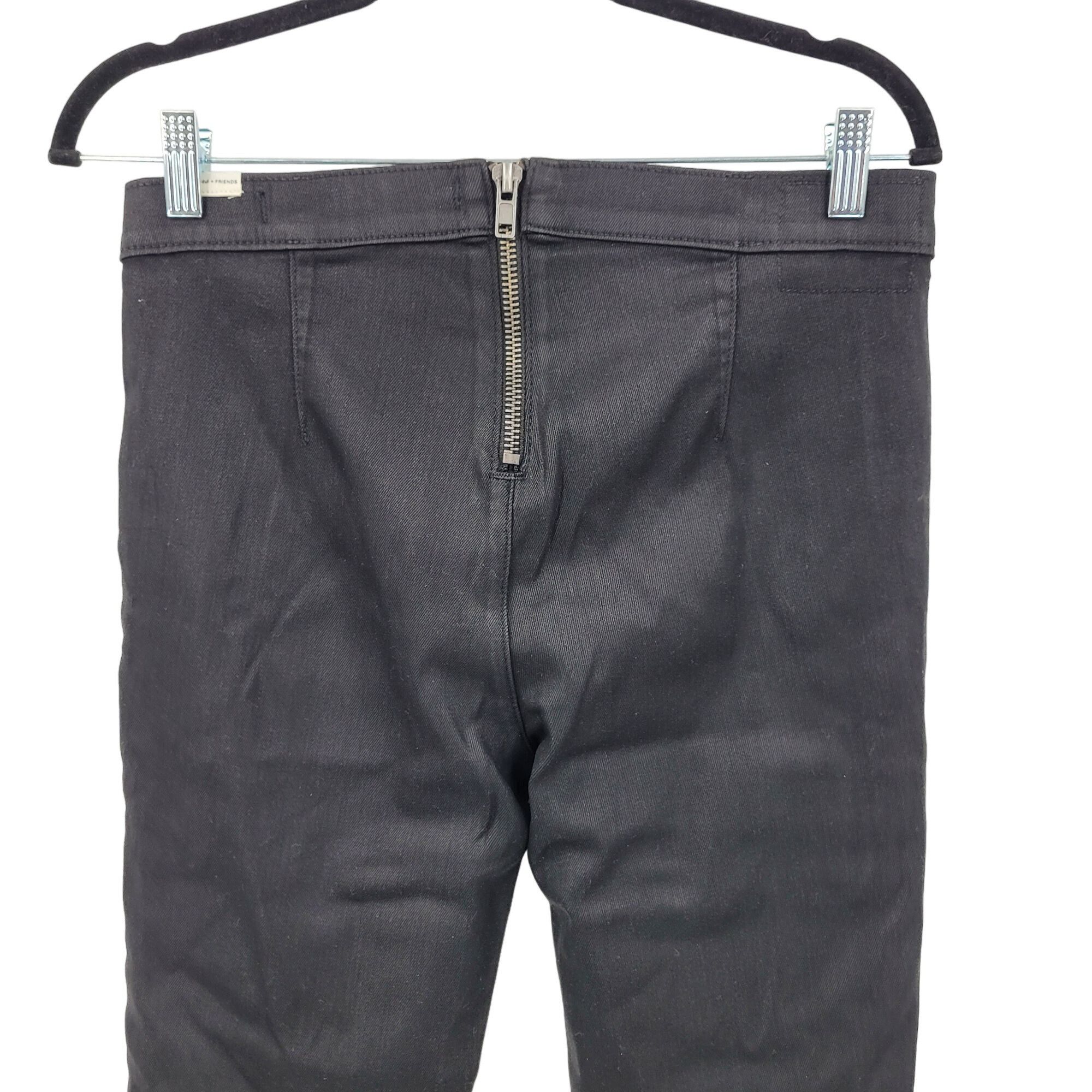Other Lovers + Friends Denim Black Wax High Rise Skinny Jeans 30 E Size 30" / US 8 / IT 44 - 10 Thumbnail