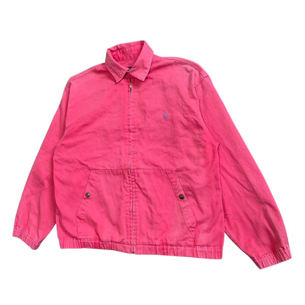 Polo Ralph Lauren × Vintage 💥90s MILKY PINK WORKER POLO RALPH LAUREN JACKET Size US M / EU 48-50 / 2 - 2 Thumbnail