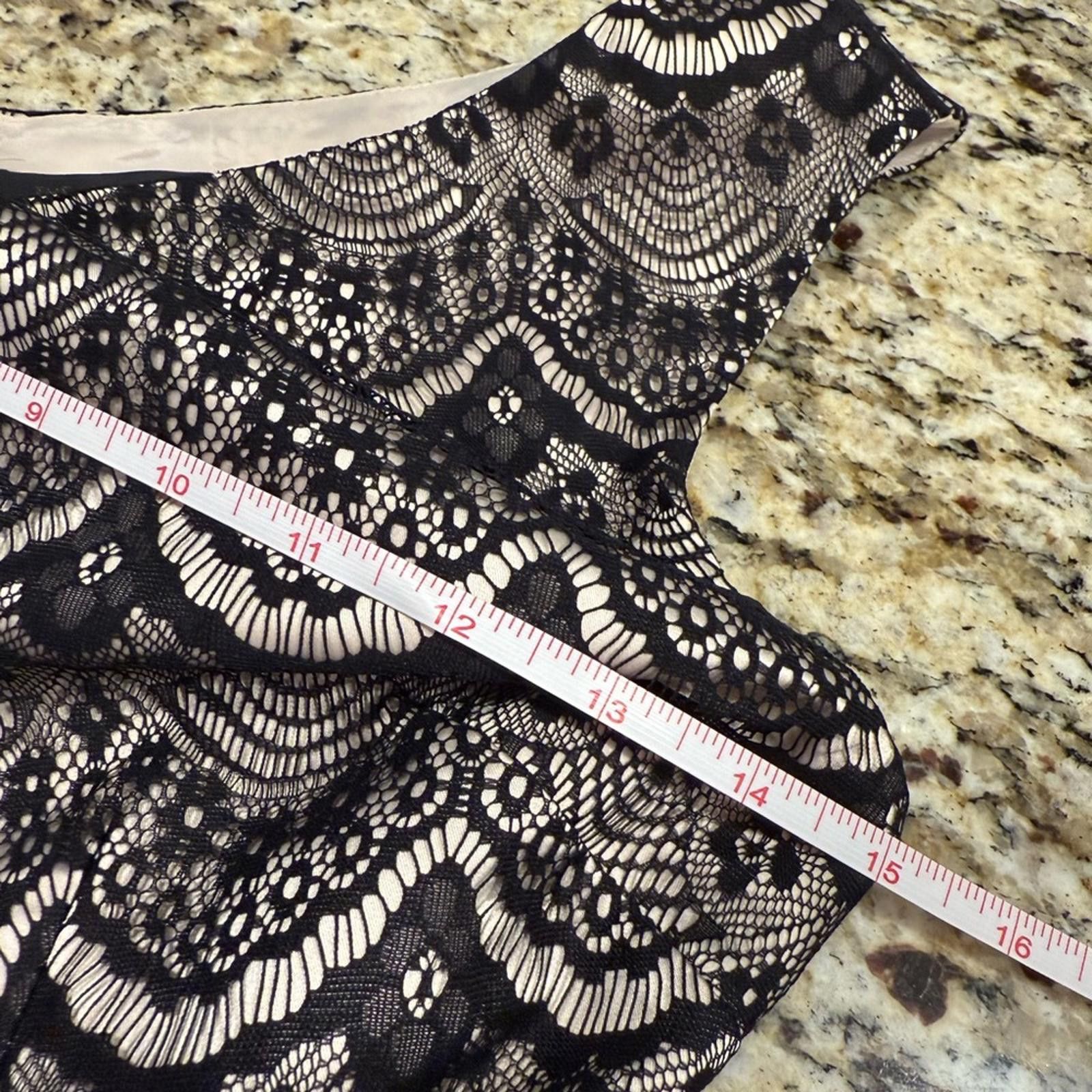 Other The Limited champagne black lace one shoulder dress SZ 0 Size XS / US 0-2 / IT 36-38 - 10 Thumbnail