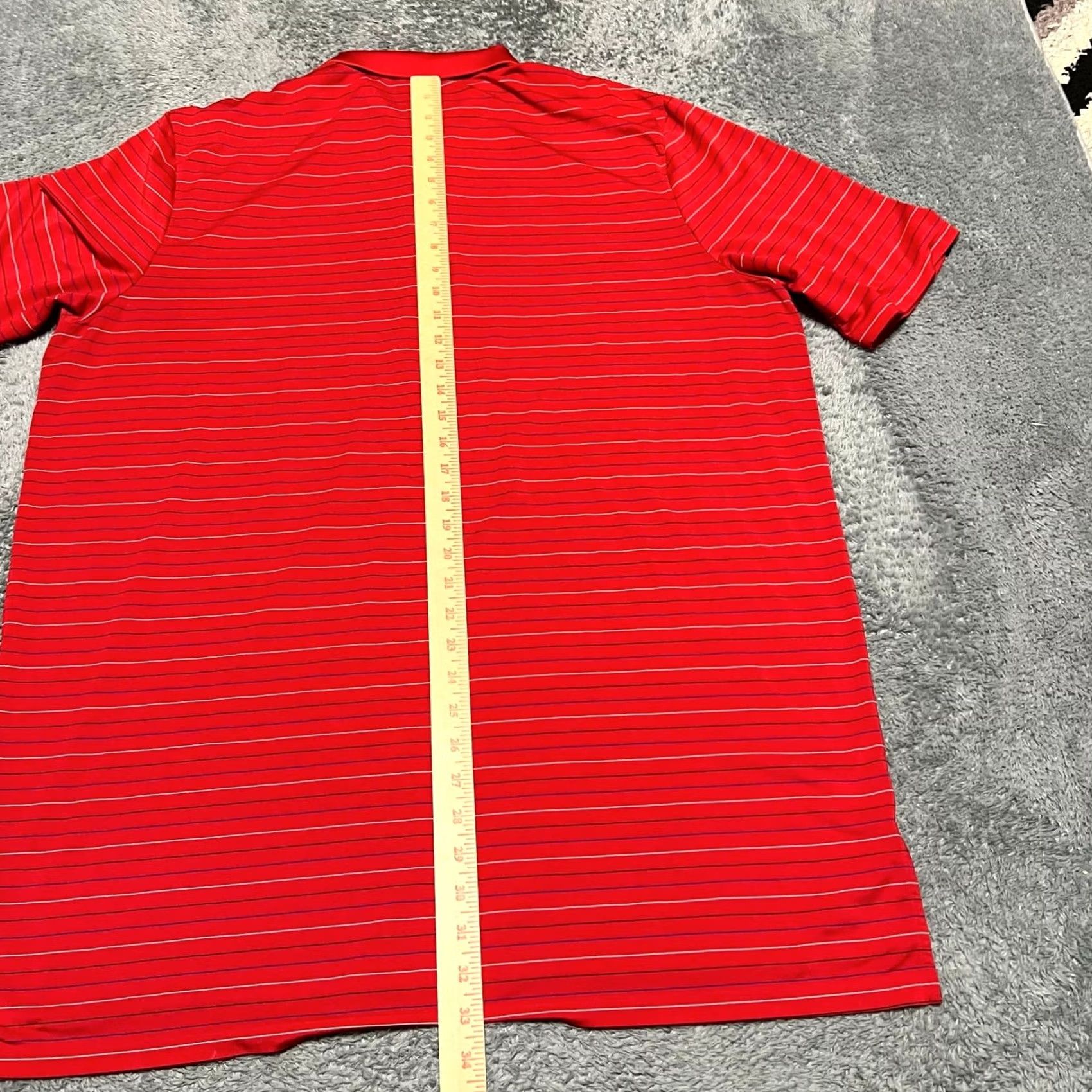 RLX Ralph Lauren RLX Ralph Lauren Polo Shirt Mens XL Red Striped Performance Golf Shirt Size US XL / EU 56 / 4 - 6 Thumbnail