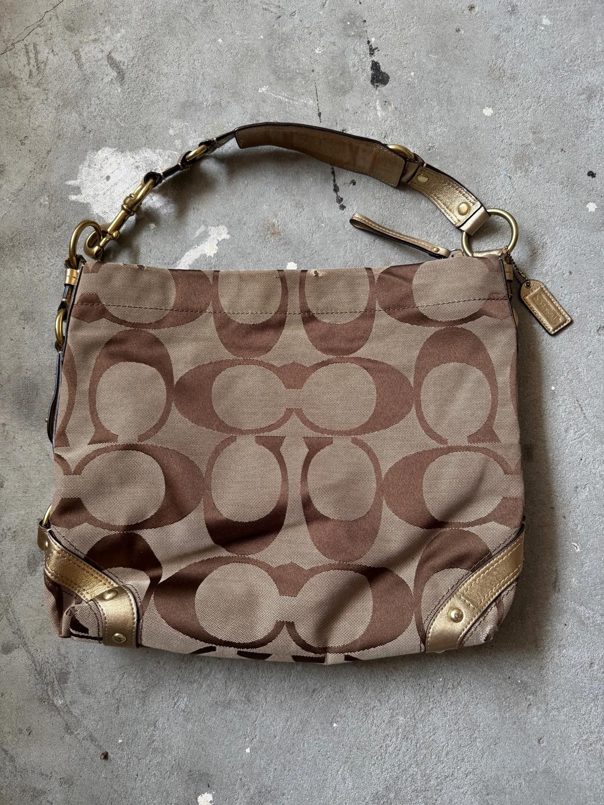 Coach Coach Signature Carly ShoulderBag Beige/Gold Size ONE SIZE - 5 Thumbnail