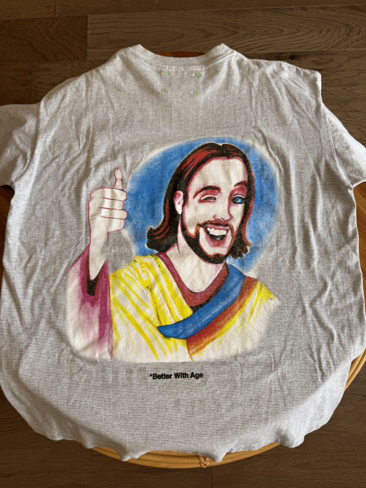 Better With Age Better With Age Jesus Story Tee Striped Grey/Black Size US XL / EU 56 / 4 - 2 Thumbnail