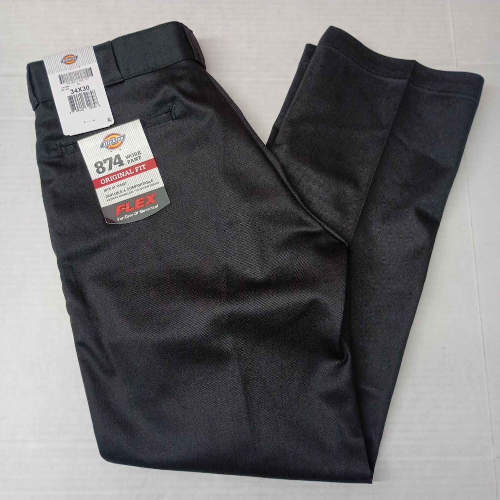 Dickies Dickies 874 Work Pants Men's 34x30 Black Original Fit Flex Size US 34 / EU 50 - 1 Thumbnail