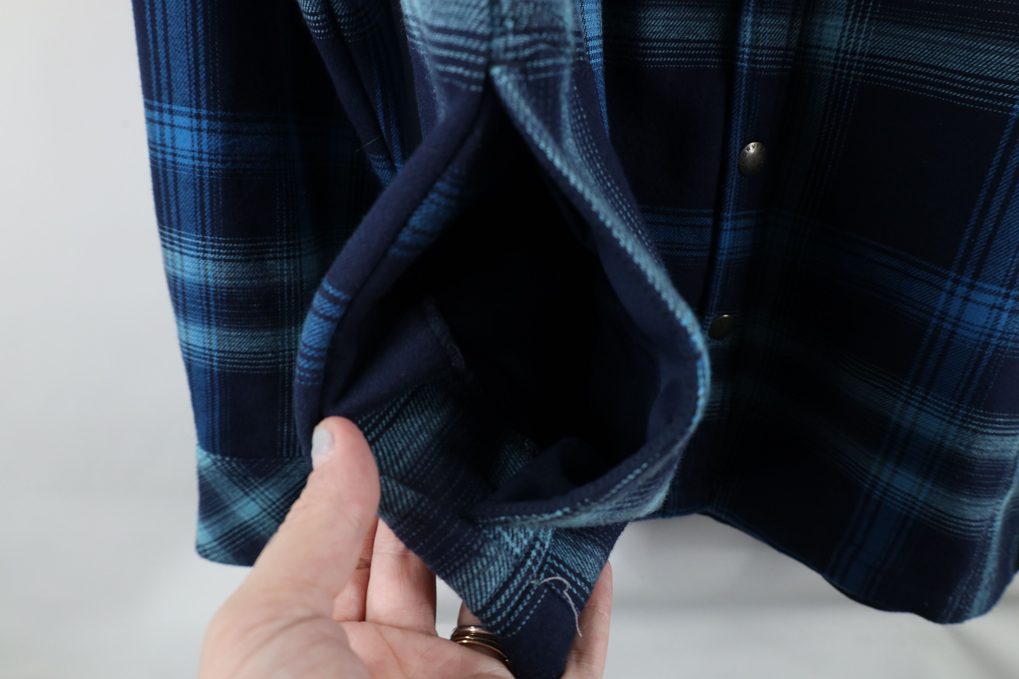 Orvis × Vintage Orvis Fleece Lined Pinnacle Flannel Button Shirt Jacket Size XL / US 12-14 / IT 48-50 - 4 Thumbnail