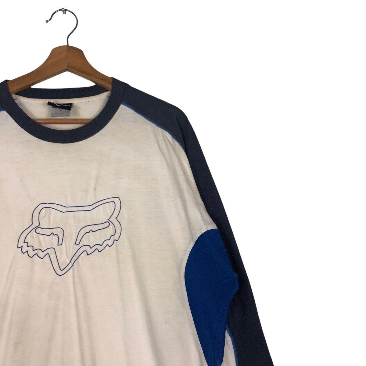 Fox Racing 🔥VINTAGE LONG SLEEVE FOX RACING BIG LOGO DESIGN Size US L / EU 52-54 / 3 - 6 Thumbnail