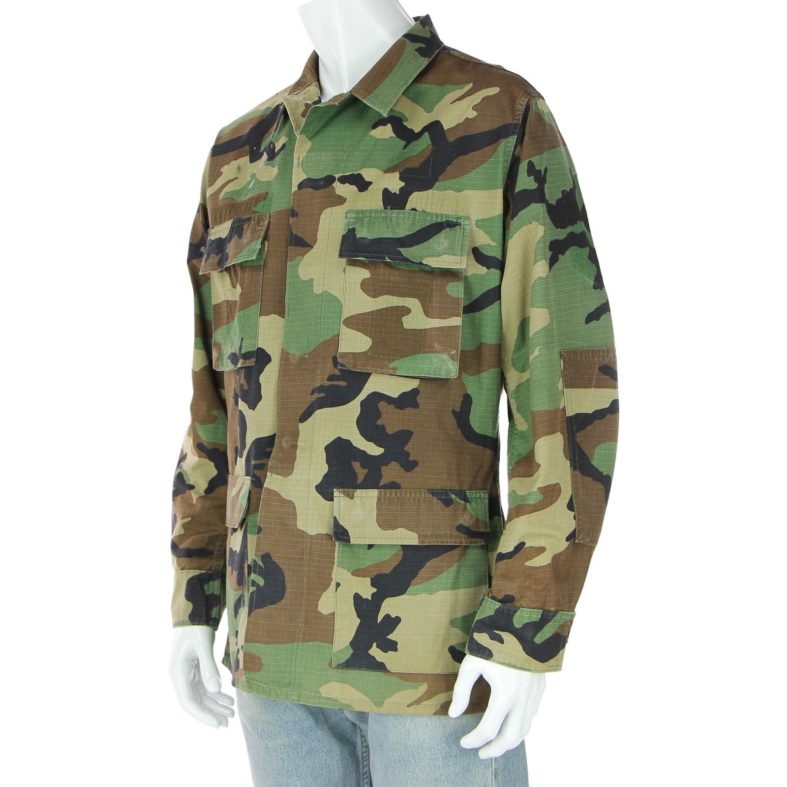 Vintage 90s Vintage Camouflage Army Uniform Camo Military Shirt M Size US M / EU 48-50 / 2 - 5 Thumbnail