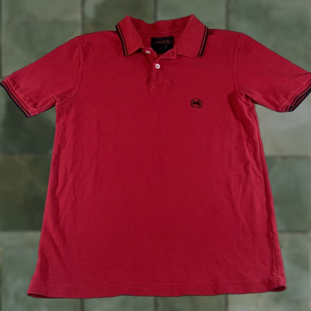 Vintage VINTAGE The Prodigy Ant Logo Official Band Slim Fit Red Polo Shirt Men's Size L RARE Size US L / EU 52-54 / 3 - 1 Thumbnail