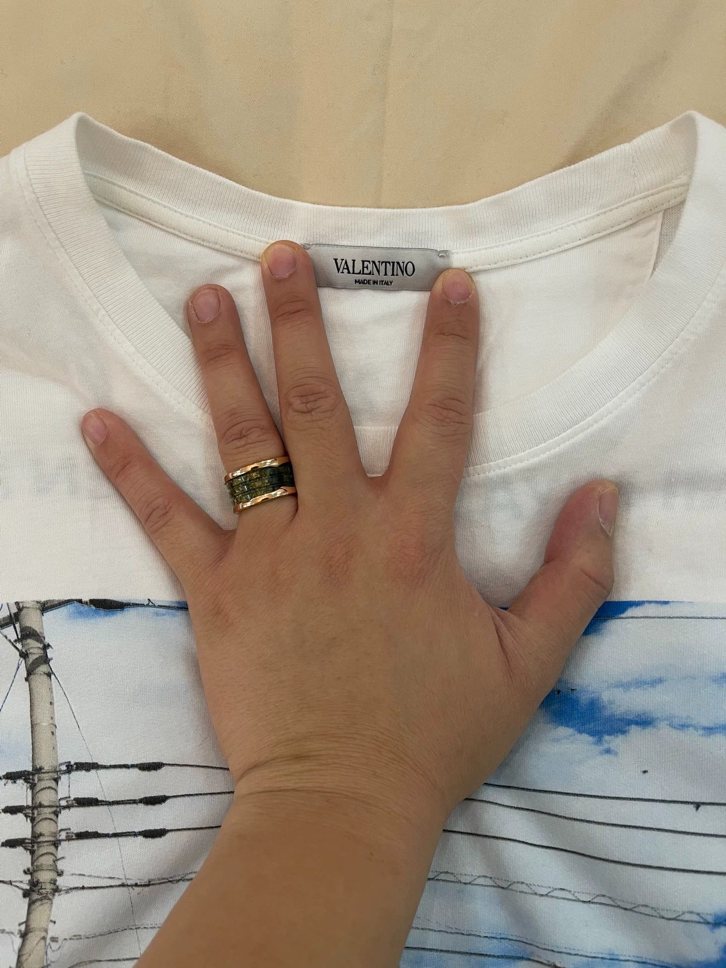 Valentino Valentino White Oversized SS T-Shirt M (Unisex, Like New) Size US M / EU 48-50 / 2 - 2 Thumbnail