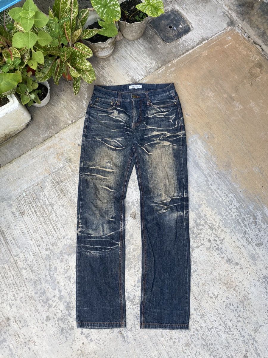 Vintage Low Box Punk Style Denim Pants
