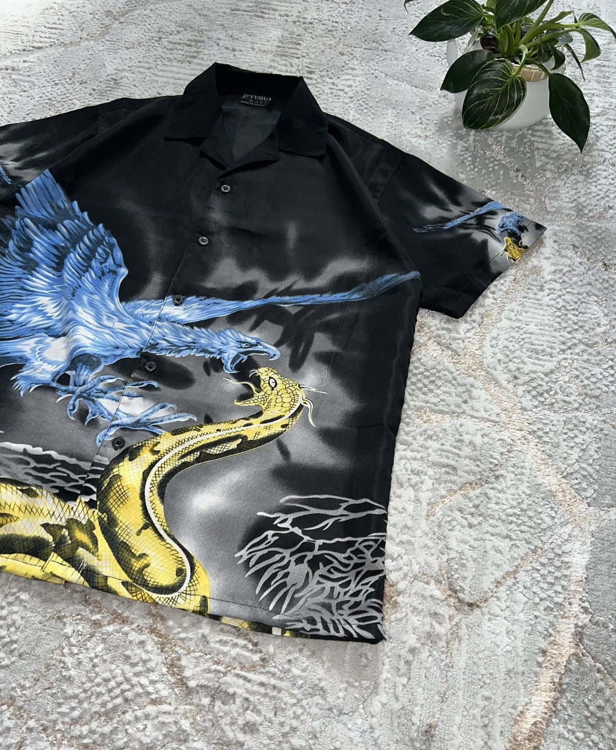 Japanese Brand × Vintage VINTAGE Y2K JAPANESSE DRAGON ALTERNATIVE BOXY BUTTON SHIRT Size US S / EU 44-46 / 1 - 6 Thumbnail