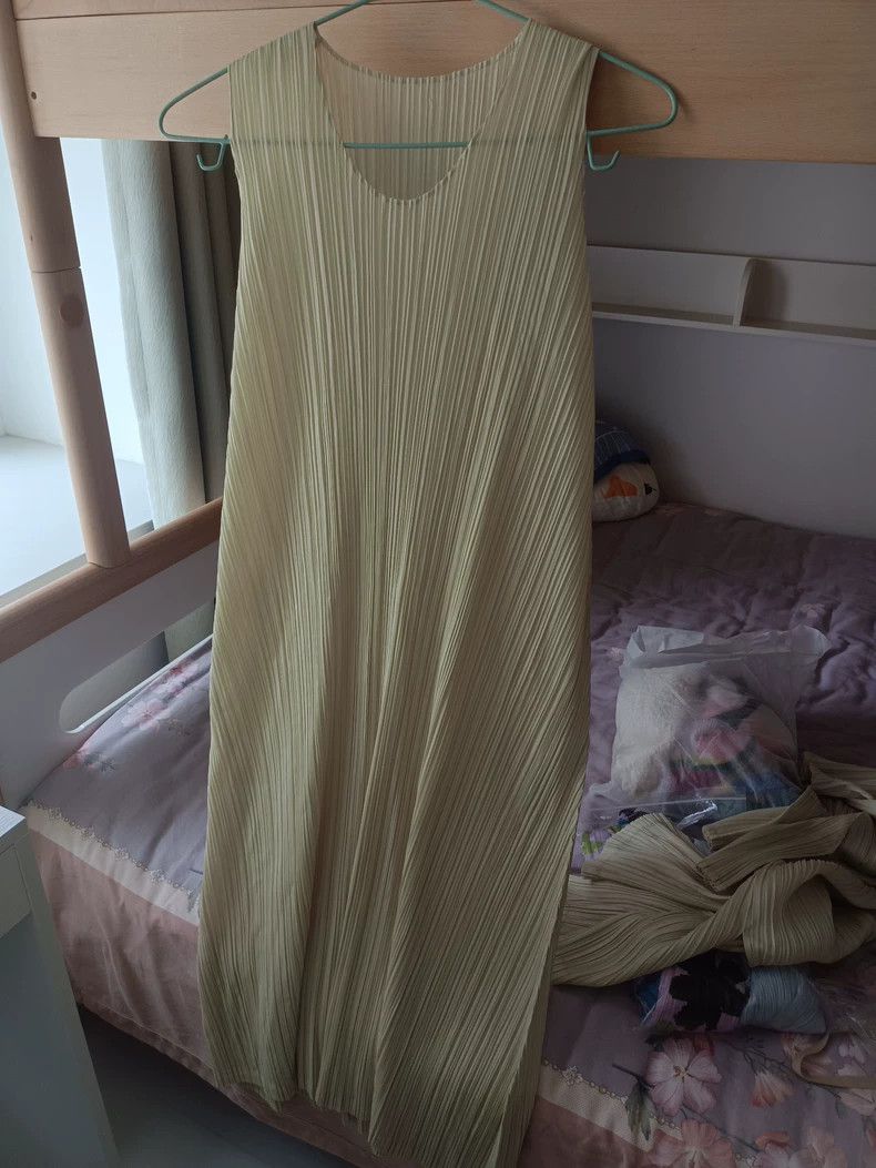 Issey Miyake issey miyake size:2 Light yellow vest dress Size XXS / US 00 / IT 34 - 2 Thumbnail