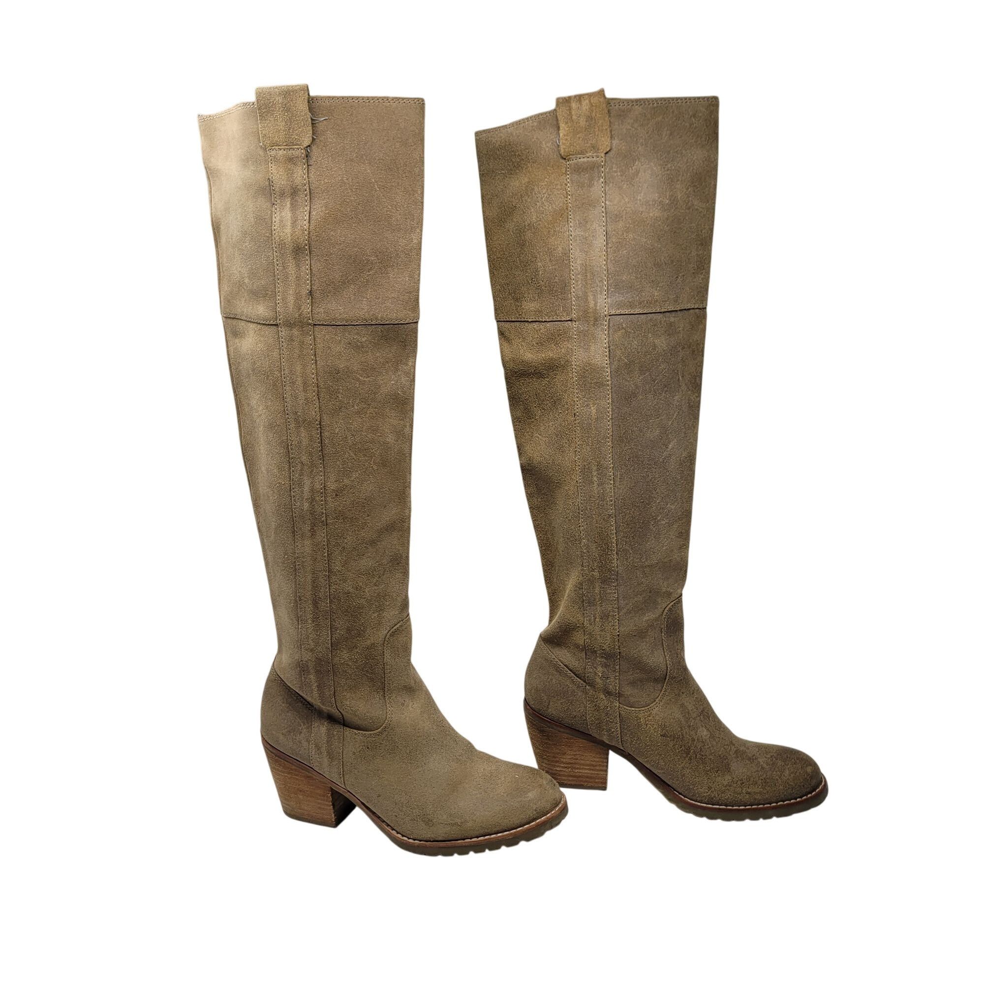 Other Report Belzer Over Knee Tan Suede Leather Boots Sz 7.5 Distr Size US 7.5 / IT 37.5 - 5 Thumbnail