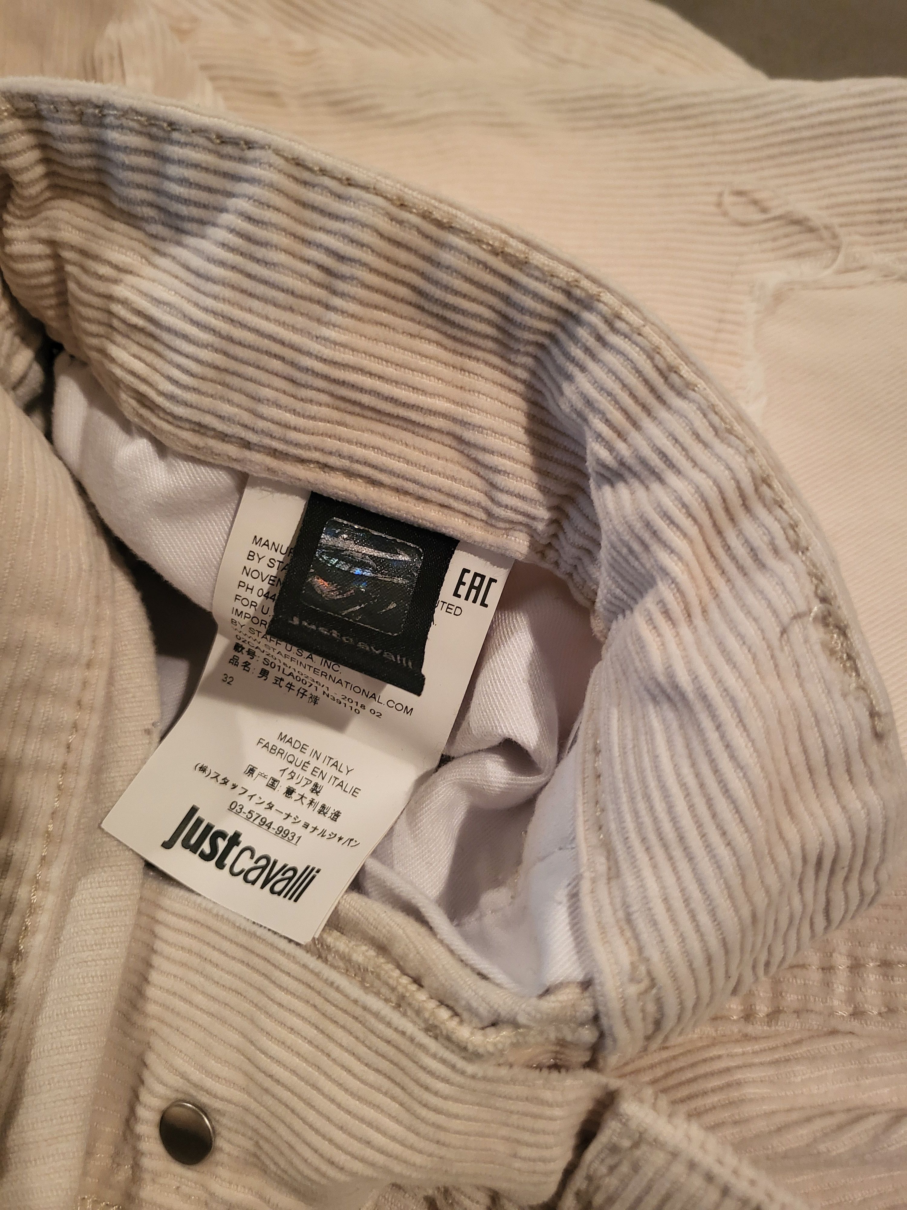 Just Cavalli × Roberto Cavalli Lion stud crash denim Size US 32 / EU 48 - 4 Thumbnail