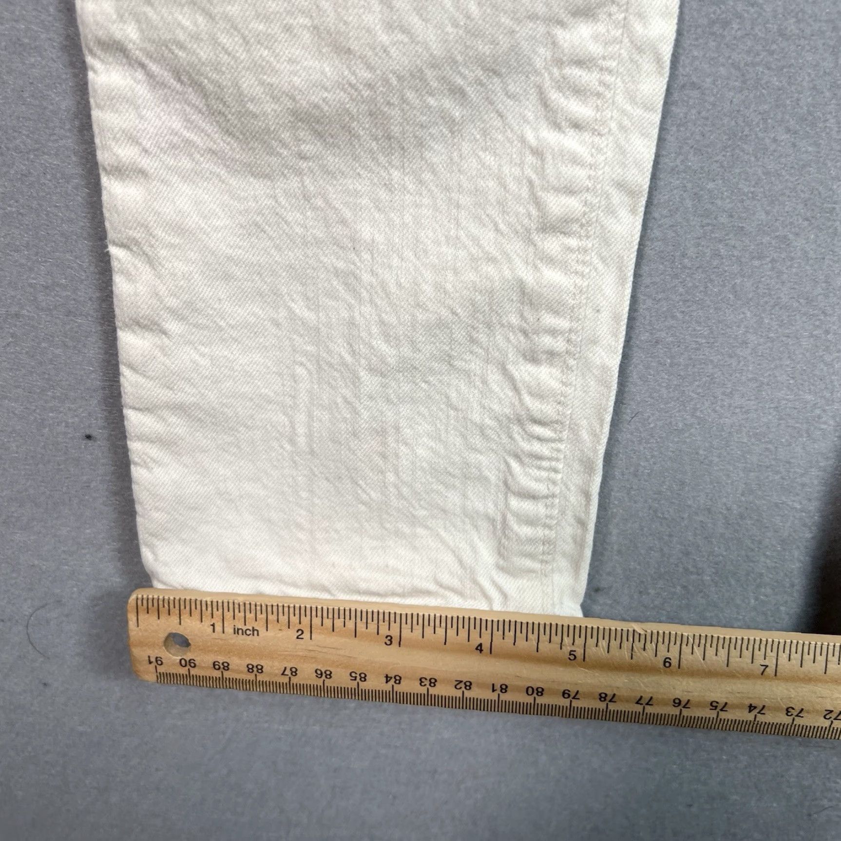 Helmut Lang VINTAGE Helmut Lang Jeans Womens 25 White Denim Skinny Low Rise Stretch USA Womens Jeans 5-Pocket Stretch Slim 35in Inseam Size 42" / US 20 - 6 Thumbnail