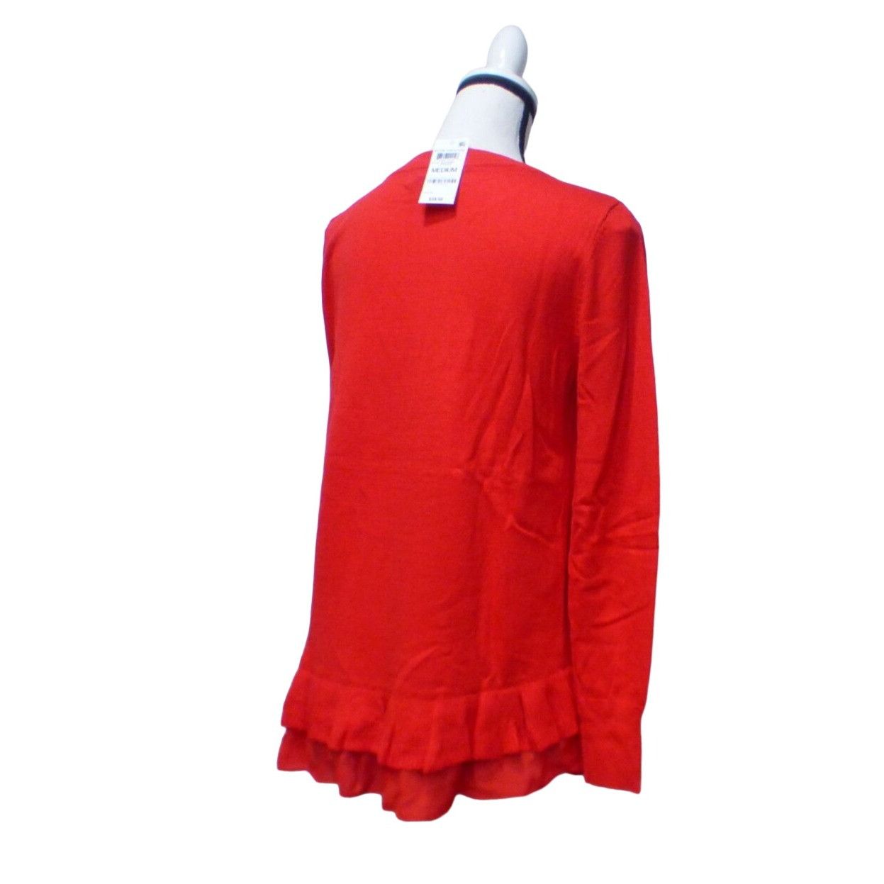 Other Style & Co Chiffon-Hem Tunic Sweater, Infrared Sz. M Size M / US 6-8 / IT 42-44 - 3 Thumbnail