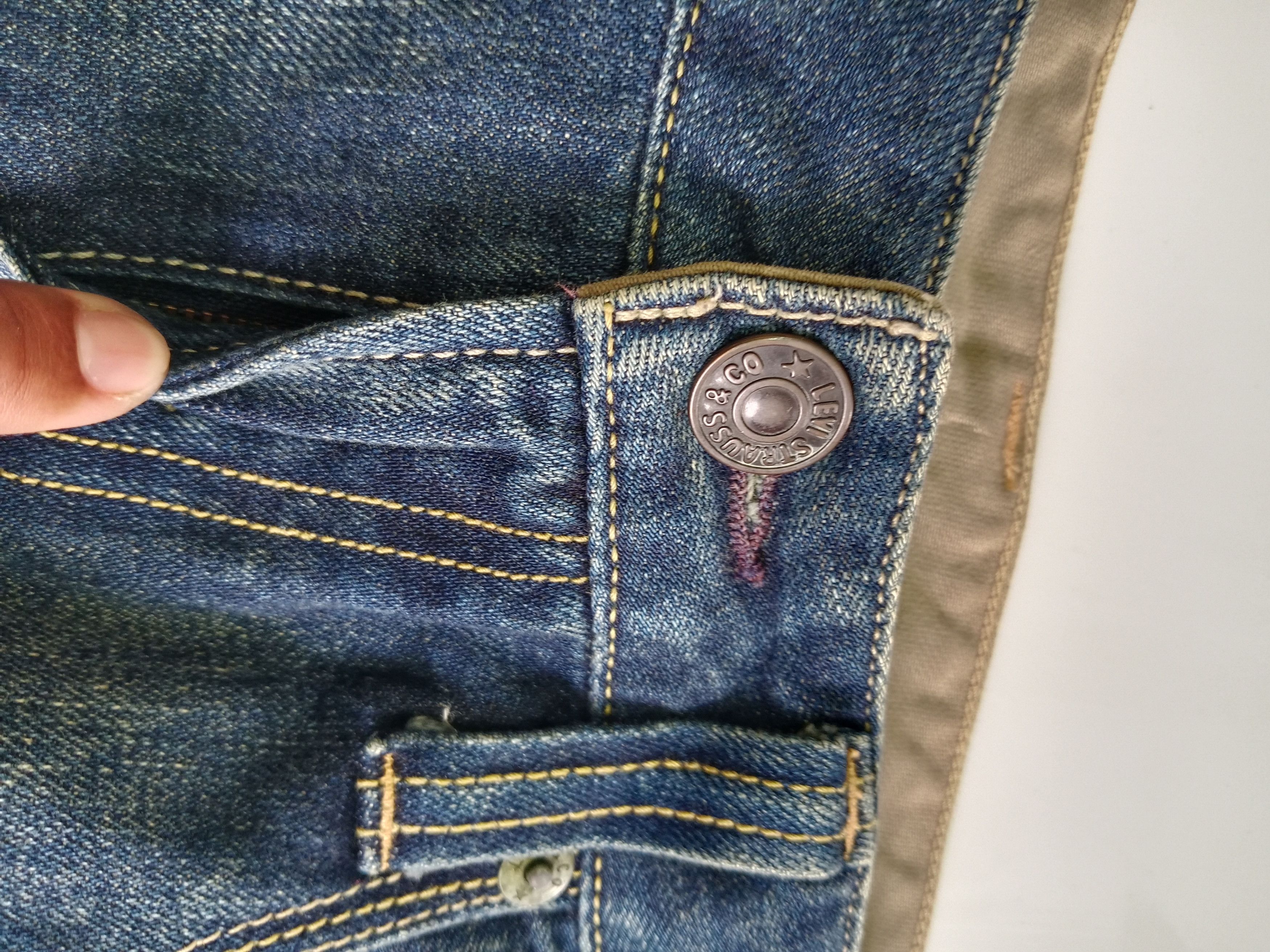 Levi's Vintage Clothing Levi Strauss & Co Denim Skirt Buckle Back Size 31" - 7 Thumbnail